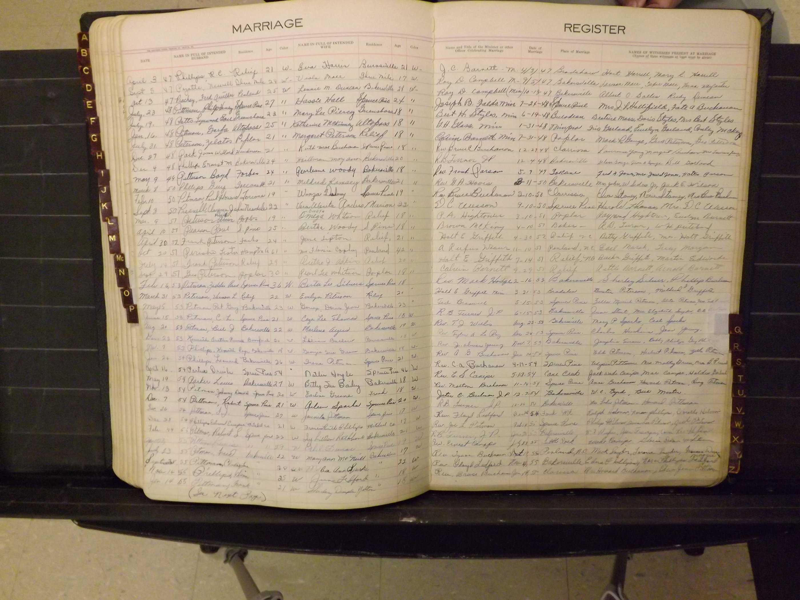 Mitchell Co, NC, Marriages, A-Z, 1935-1959 (161).JPG