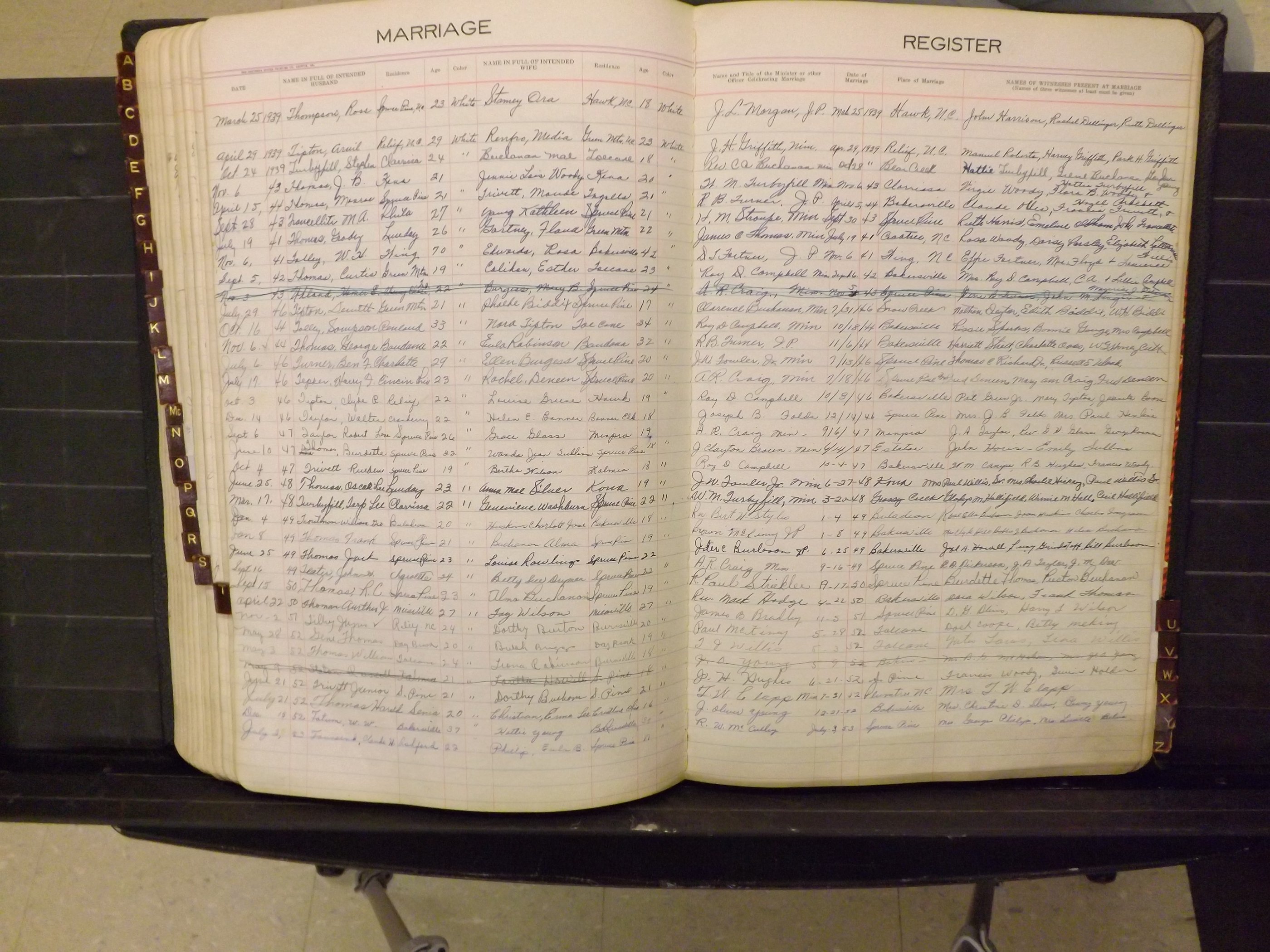 Mitchell Co, NC, Marriages, A-Z, 1935-1959 (174).JPG