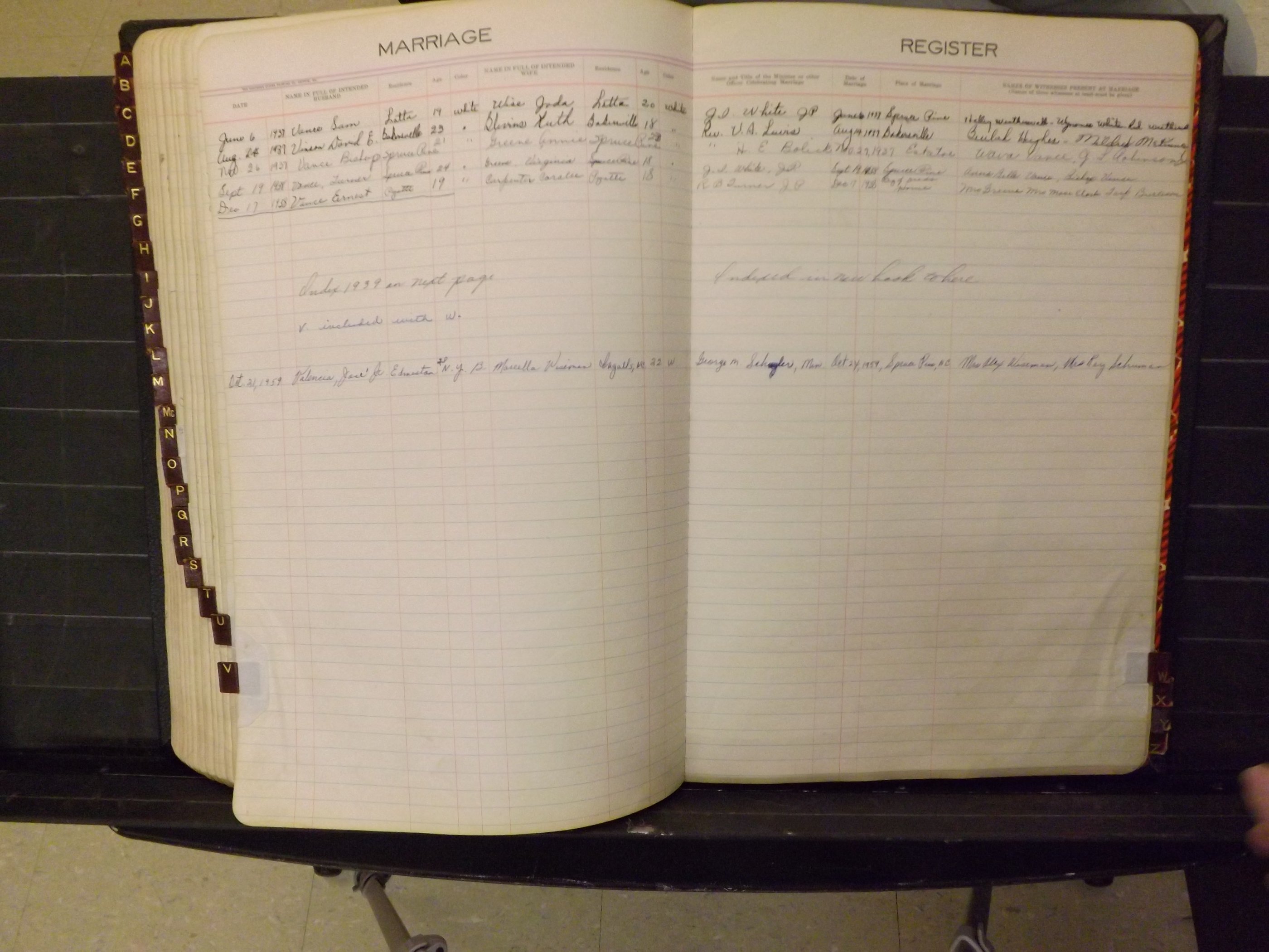 Mitchell Co, NC, Marriages, A-Z, 1935-1959 (177).JPG