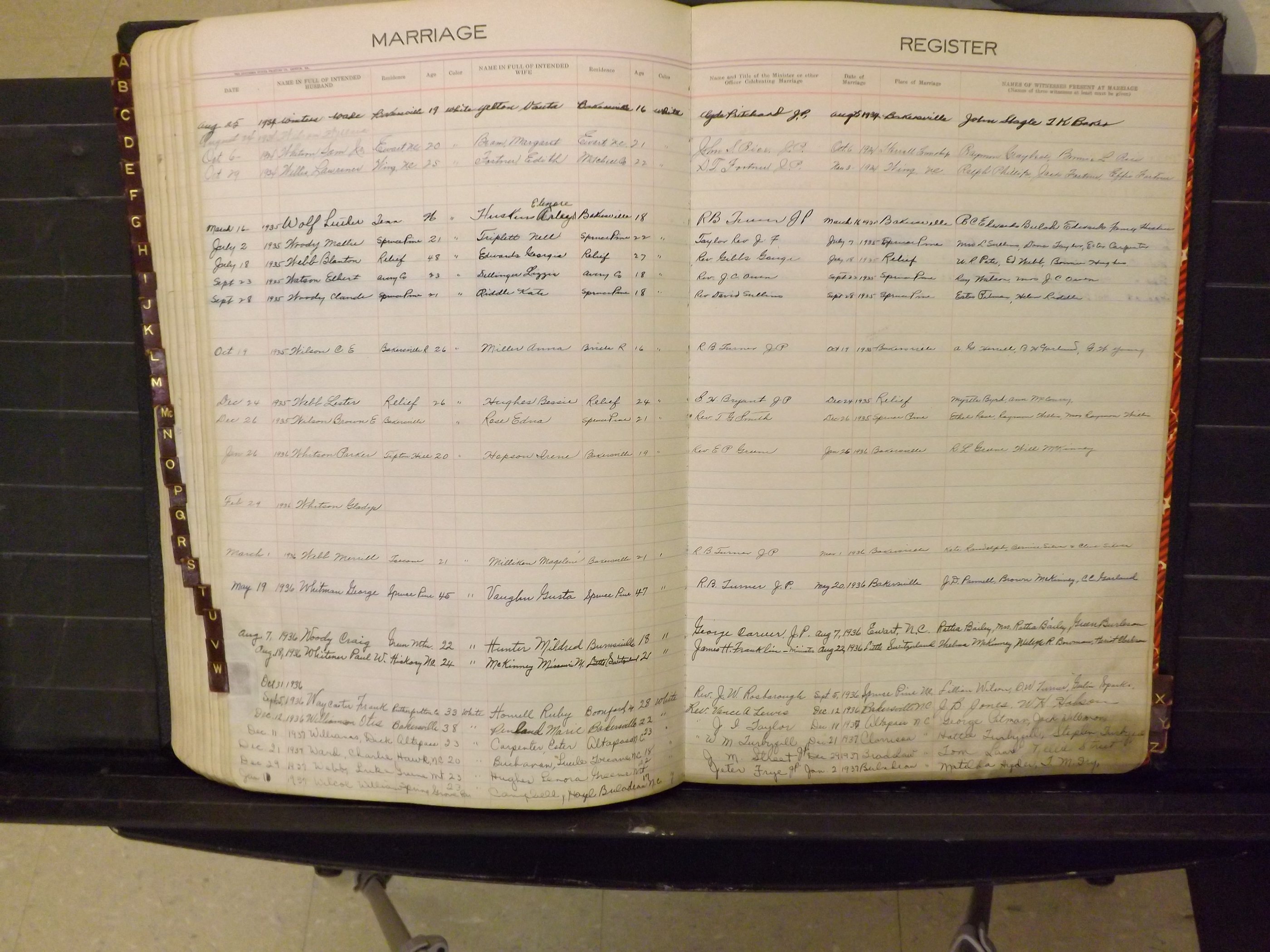 Mitchell Co, NC, Marriages, A-Z, 1935-1959 (178).JPG