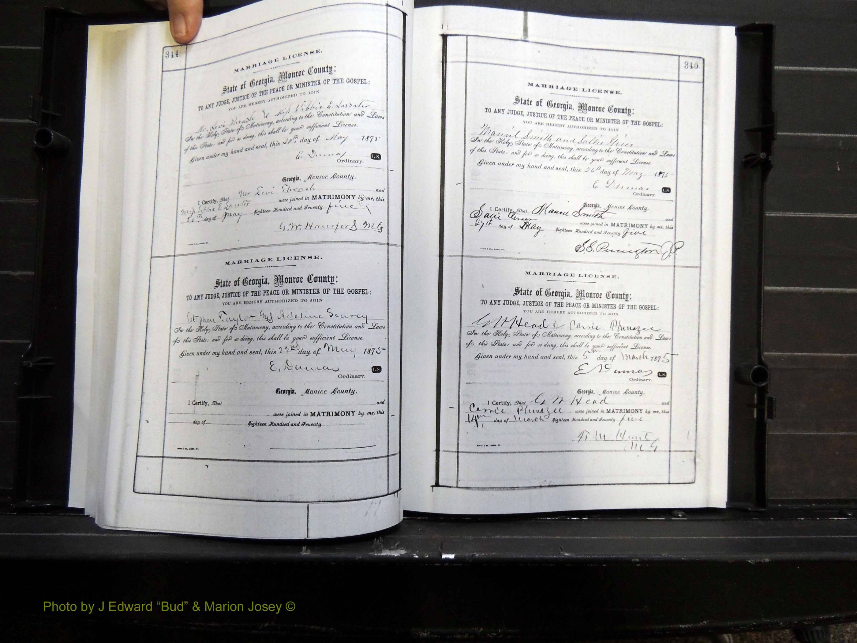 Monroe Co, GA, Marriages, Book C2, 1872-1875 pg 344-345.JPG