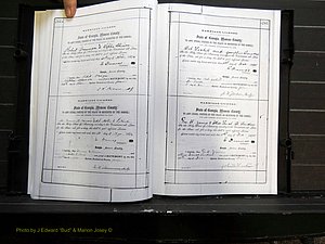 Monroe Co, GA, Marriages, Book C2, 1872-1875 pg 284-285.JPG