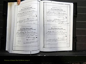 Monroe Co, GA, Marriages, Book C2, 1872-1875 pg 384-385.JPG