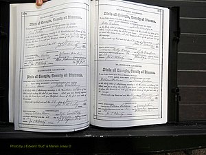 Monroe Co, GA, Marriages, Book E2, 1884-1887 pg 408-409.JPG