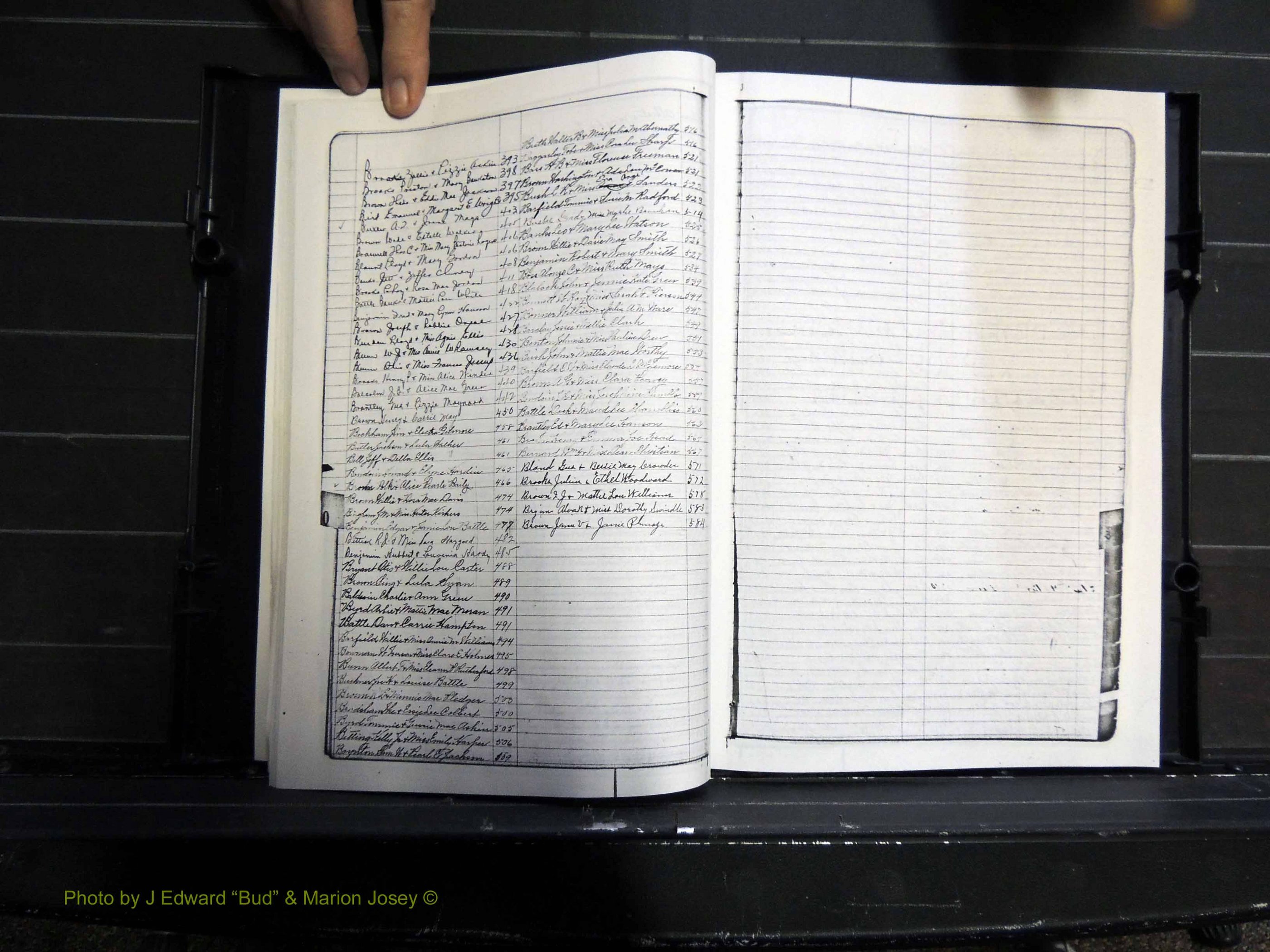Monroe Co, GA, Marriages, Book I, 1917-1922 Index B2.JPG