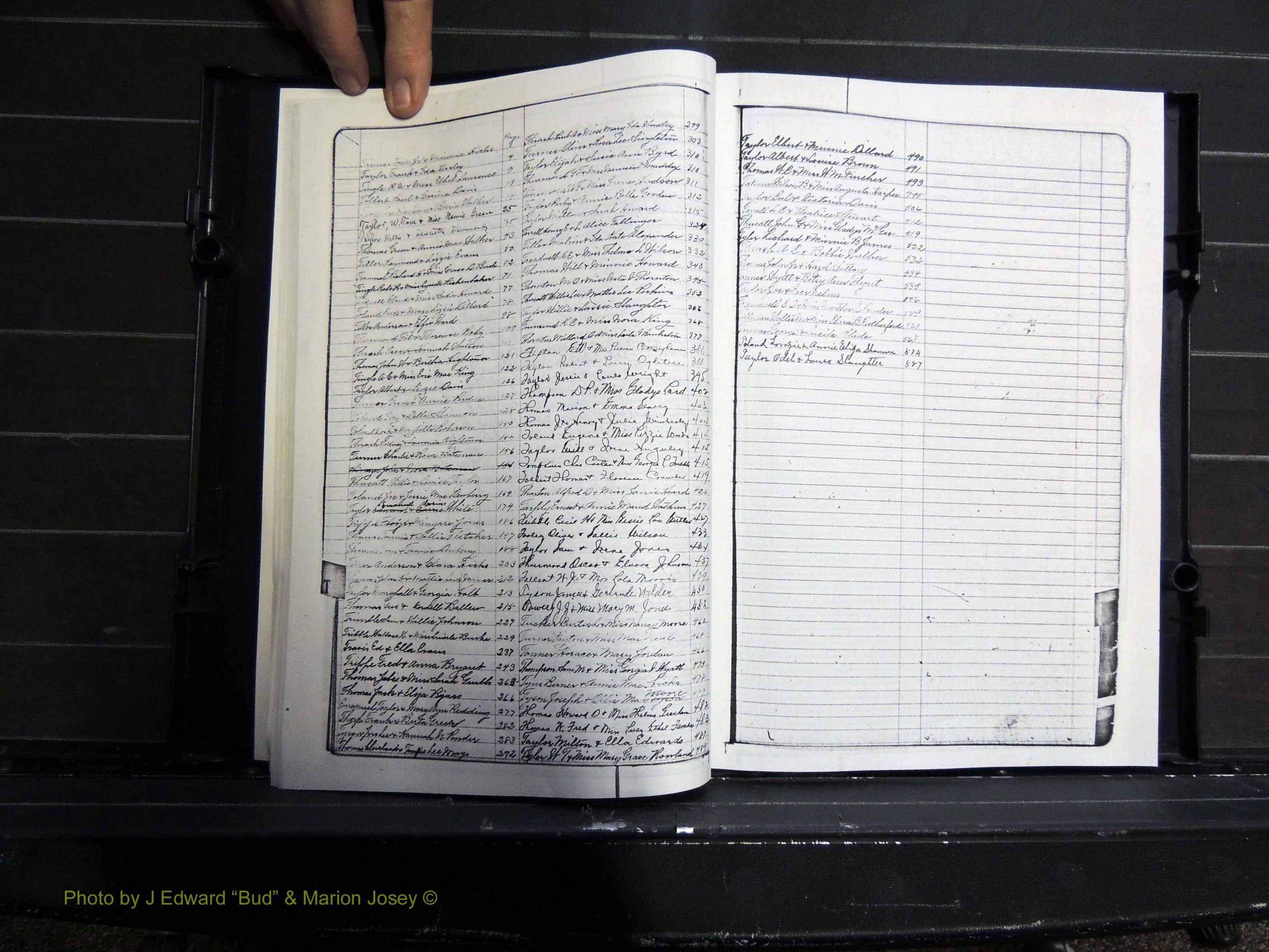 Monroe Co, GA, Marriages, Book I, 1917-1922 Index T.JPG