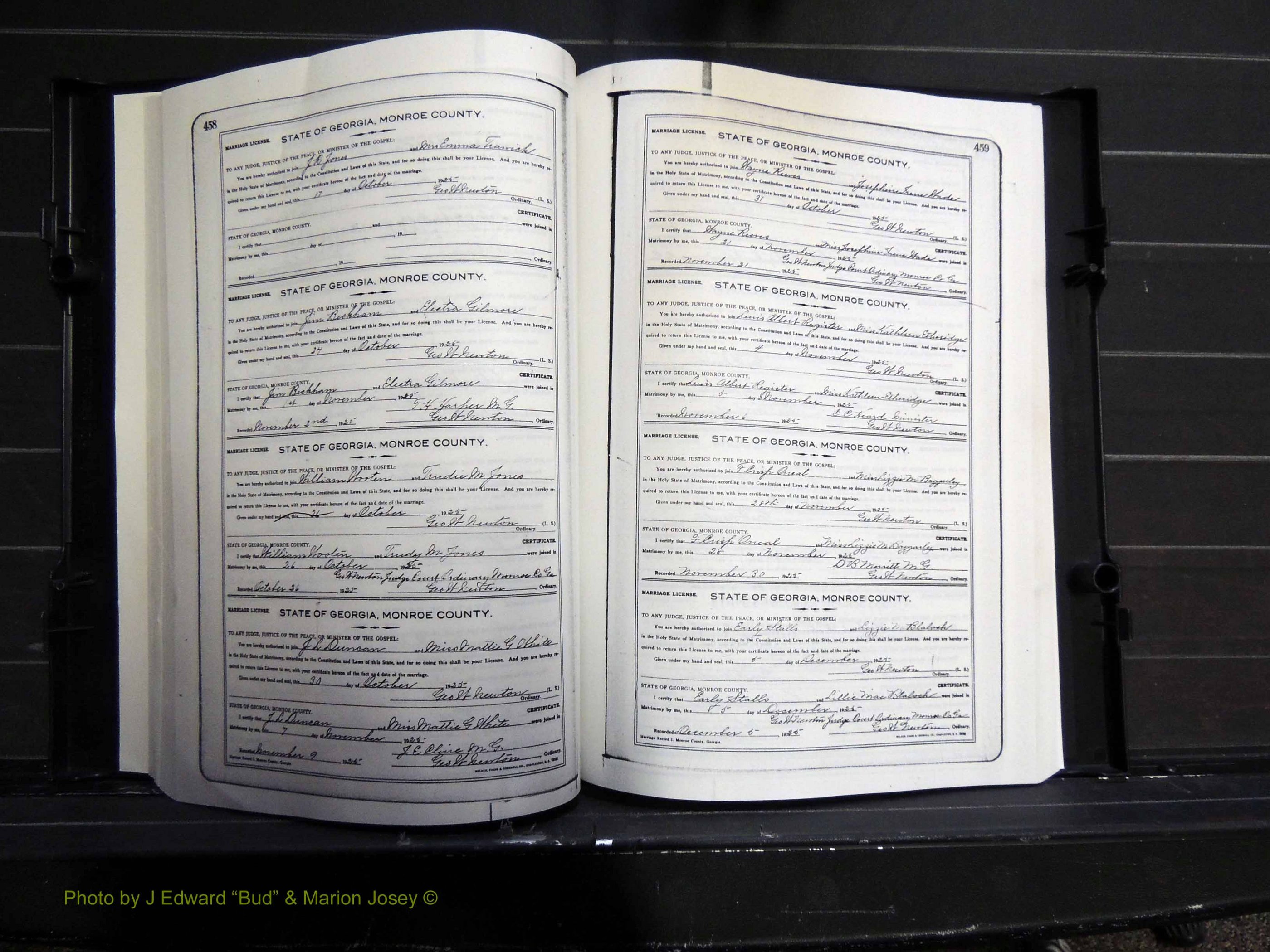 Monroe Co, GA, Marriages, Book I2, 1922-1929 pg 458-459.JPG