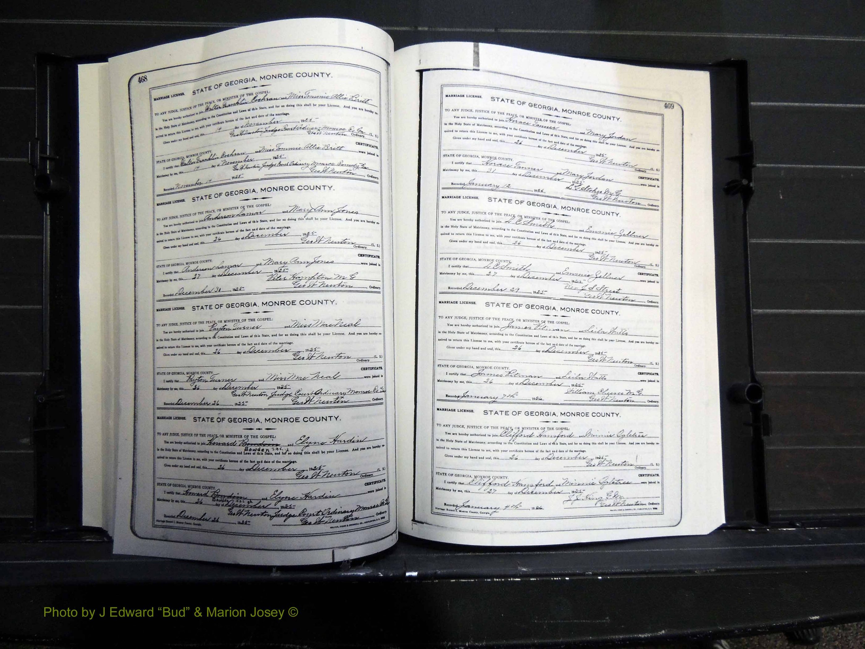 Monroe Co, GA, Marriages, Book I2, 1922-1929 pg 468-469.JPG