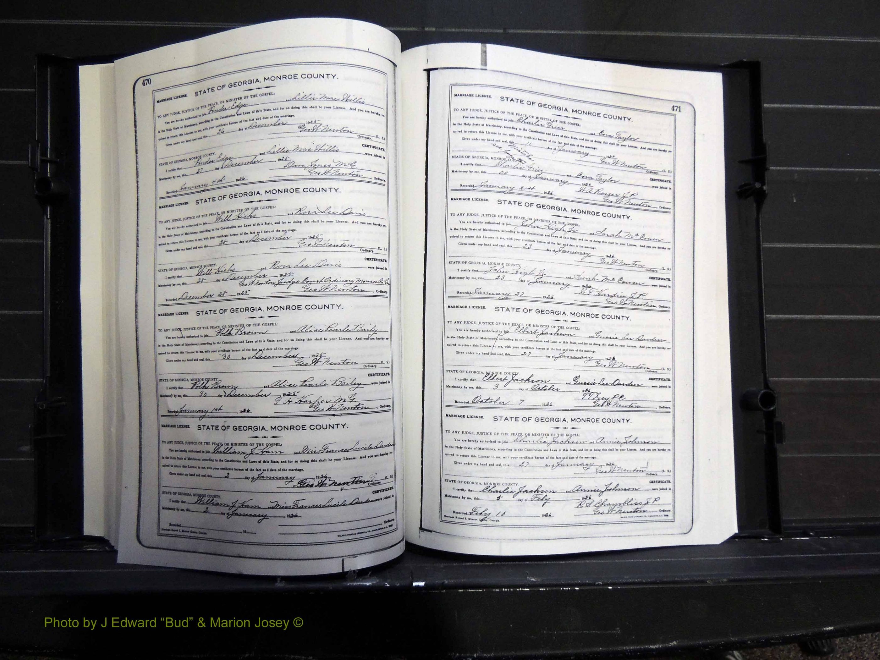 Monroe Co, GA, Marriages, Book I2, 1922-1929 pg 470-471.JPG