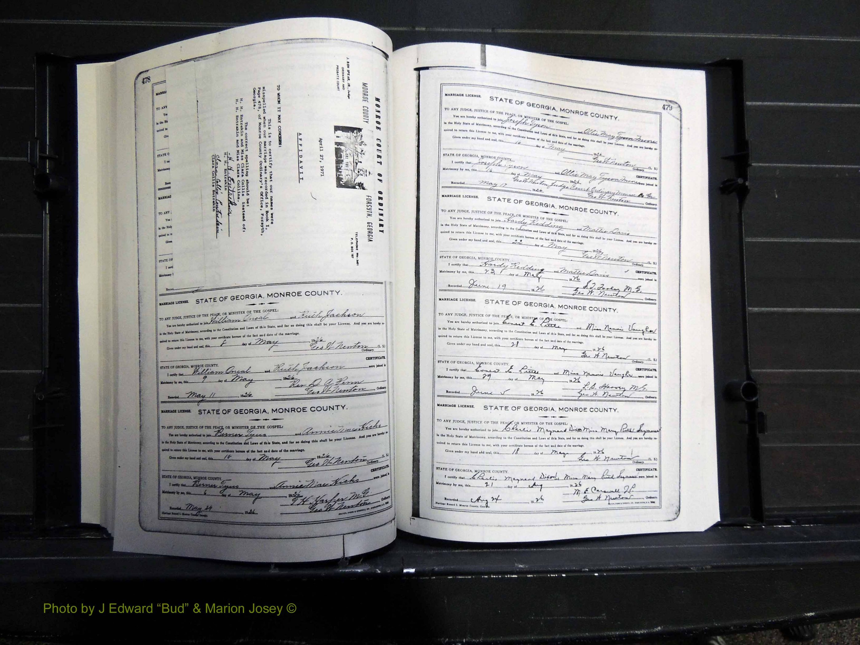 Monroe Co, GA, Marriages, Book I2, 1922-1929 pg 478-479a.JPG