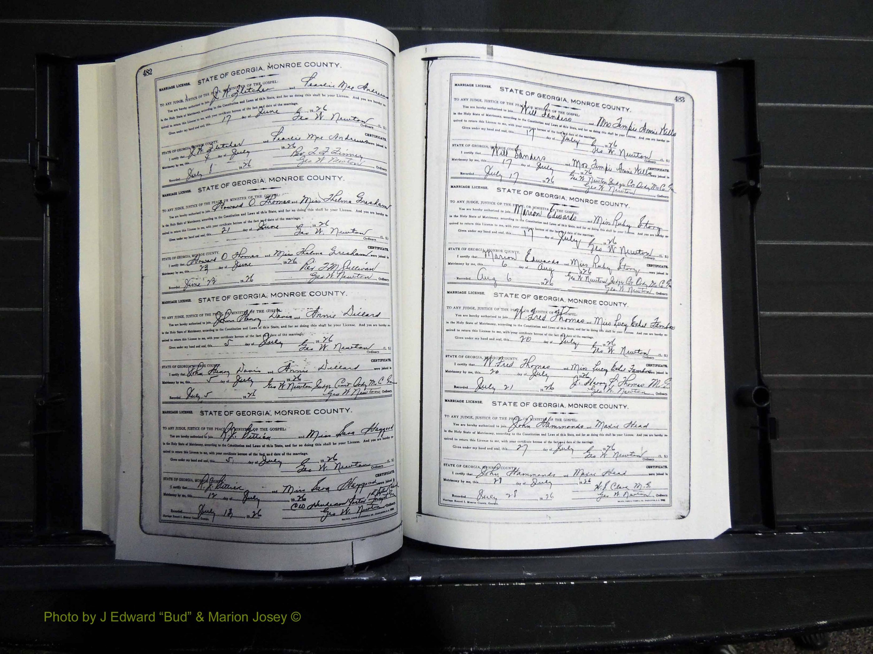 Monroe Co, GA, Marriages, Book I2, 1922-1929 pg 482-483.JPG