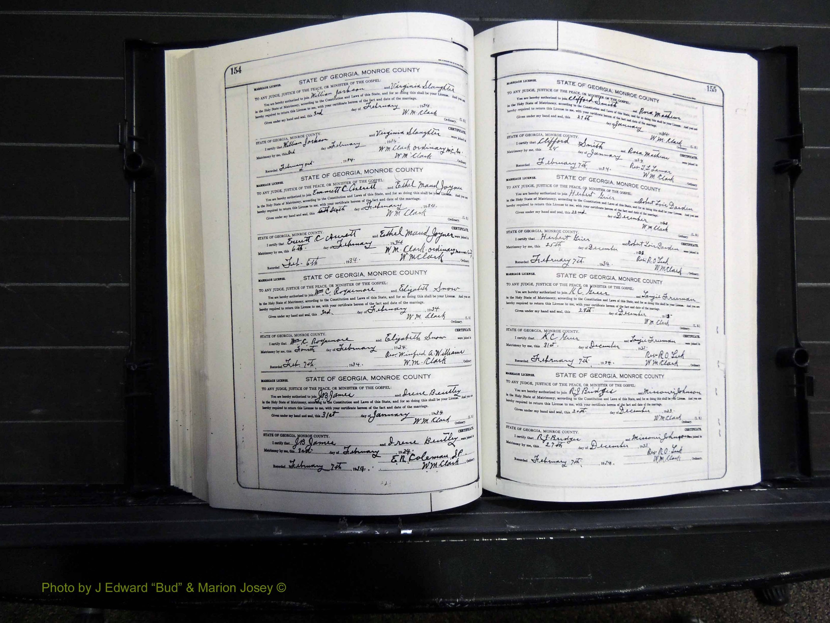 Monroe Co, GA, Marriages, Book J, 1929-1938 pg 154-155.JPG
