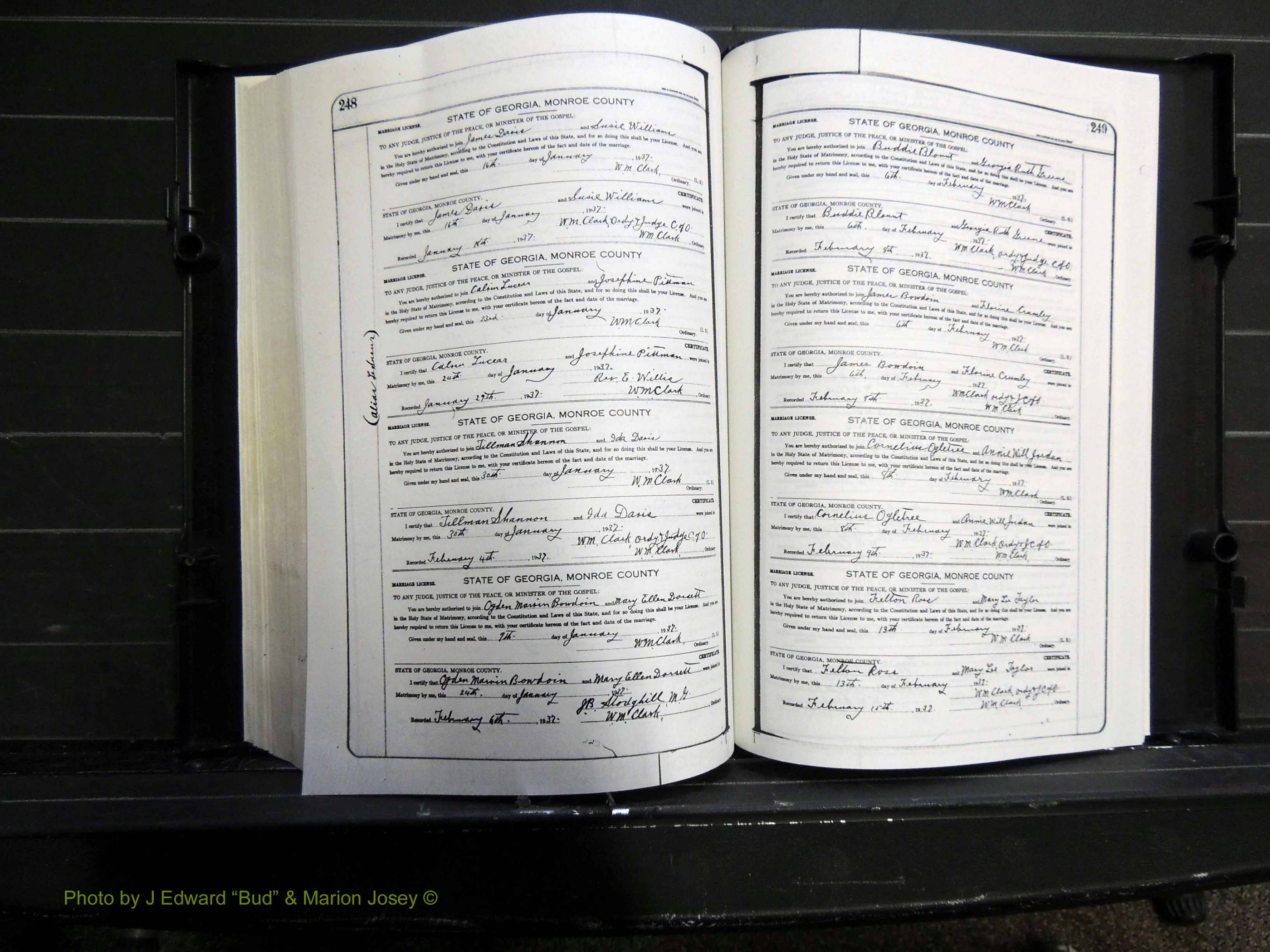 Monroe Co, GA, Marriages, Book J, 1929-1938 pg 248-249.JPG