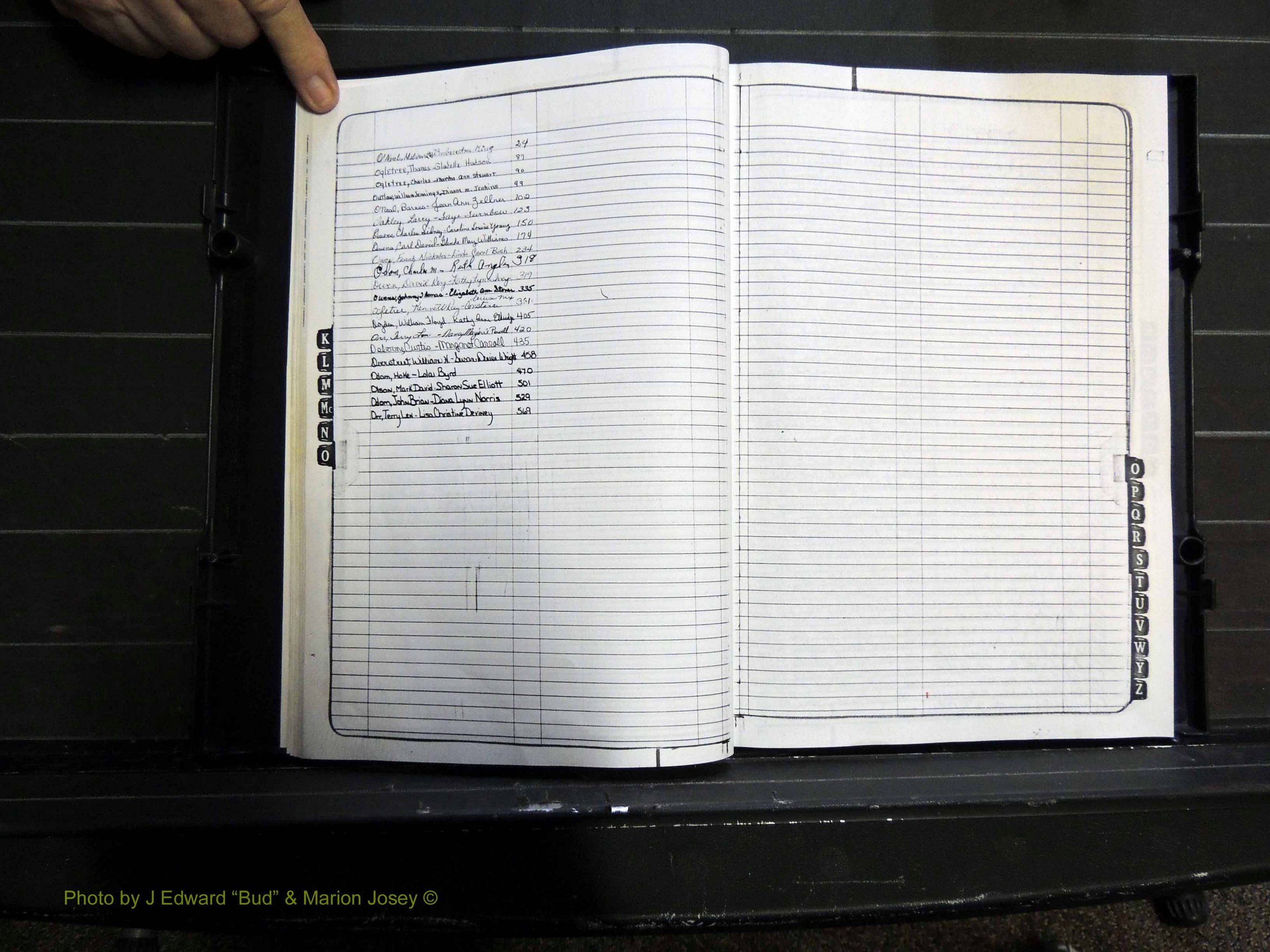 Monroe Co, GA, Marriages, Book K, 1952-1975 Index O.JPG
