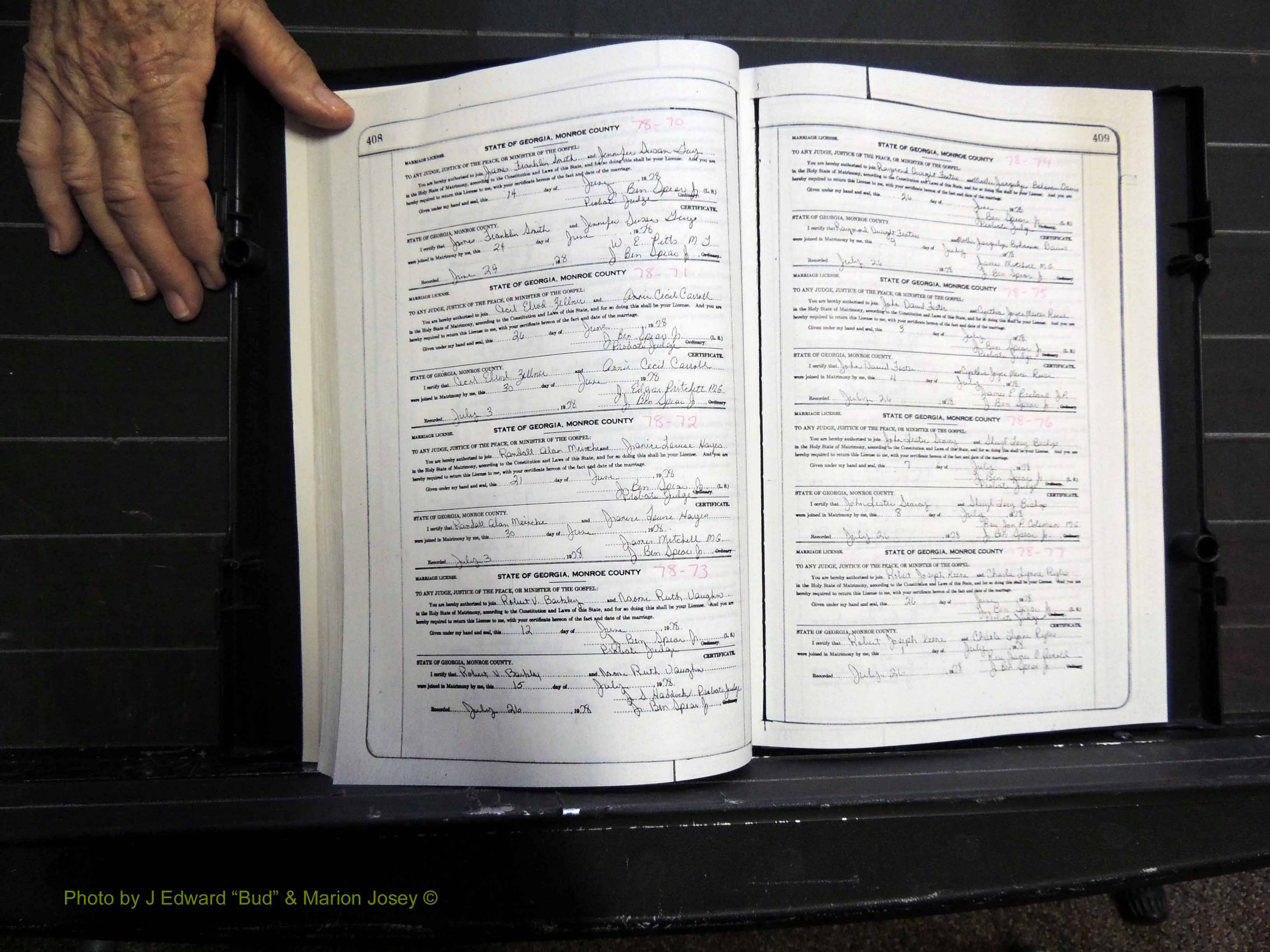 Monroe Co, GA, Marriages, Book K2, 1975-1984 pg 408-409.JPG