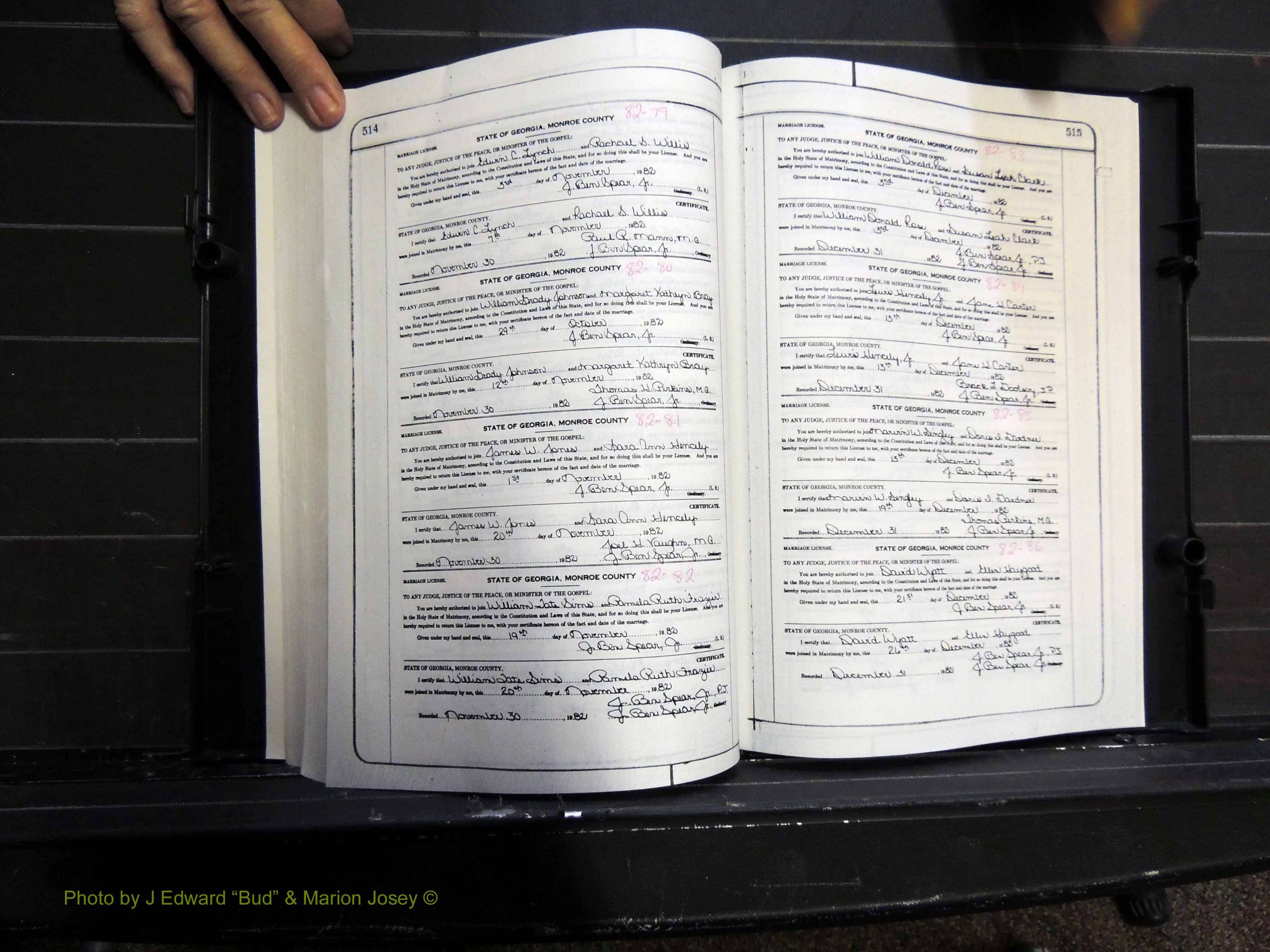 Monroe Co, GA, Marriages, Book K2, 1975-1984 pg 514-515.JPG