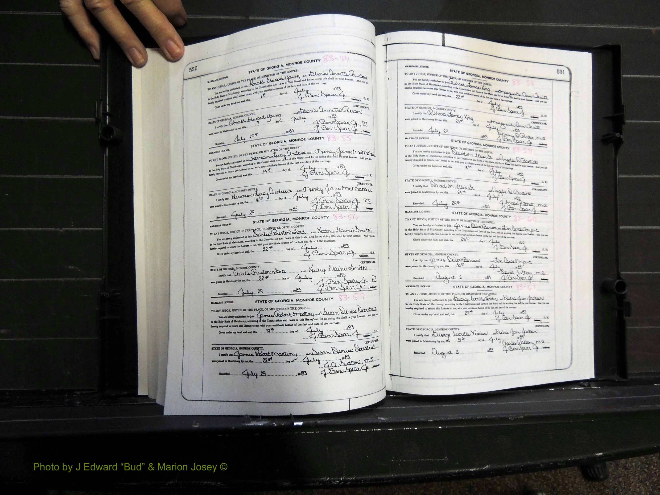 Monroe Co, GA, Marriages, Book K2, 1975-1984 pg 530-531.JPG