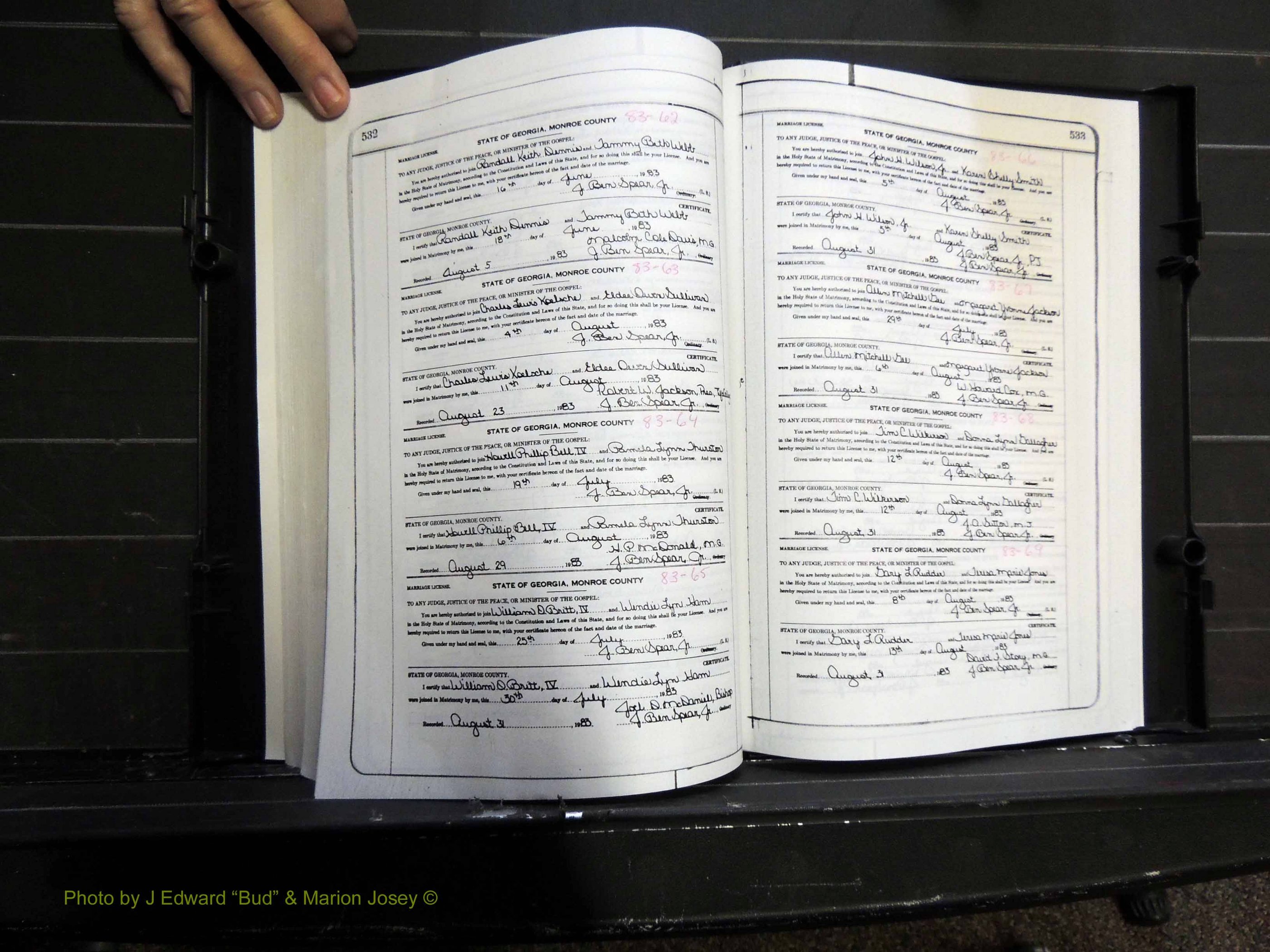 Monroe Co, GA, Marriages, Book K2, 1975-1984 pg 532-533.JPG
