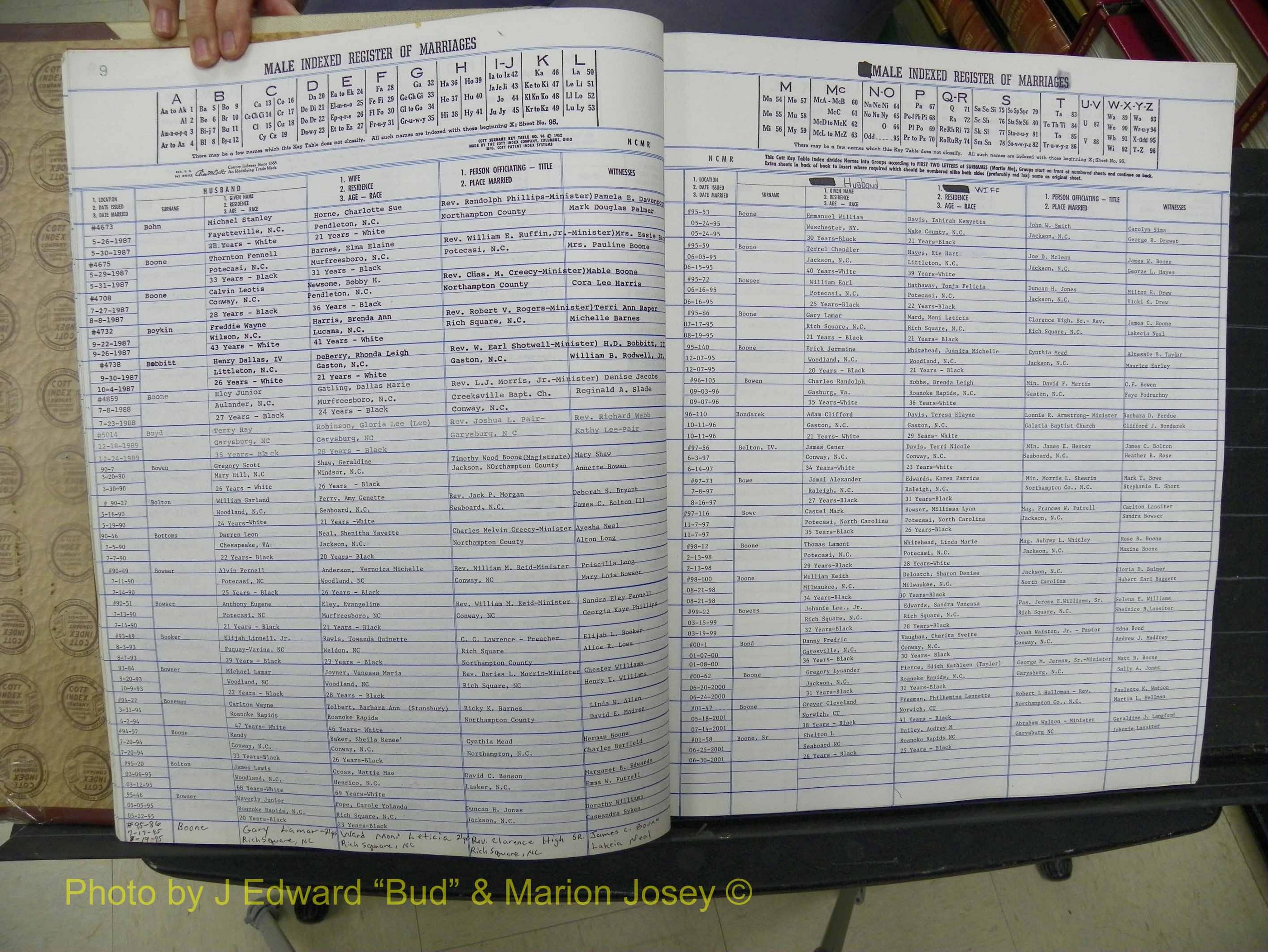 Northampton Marriages, A-Z, 1980-2009 (113).JPG