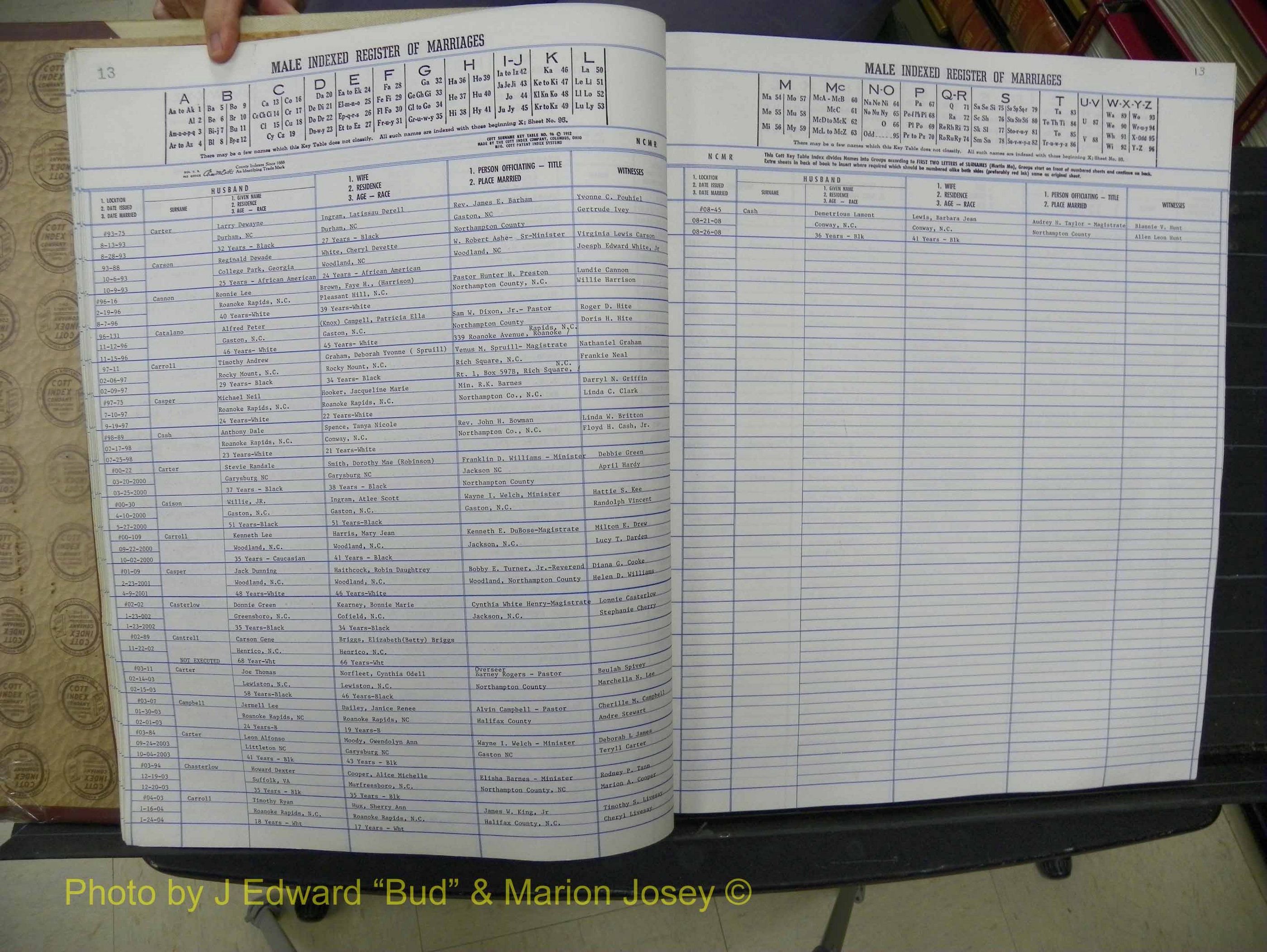 Northampton Marriages, A-Z, 1980-2009 (122).JPG