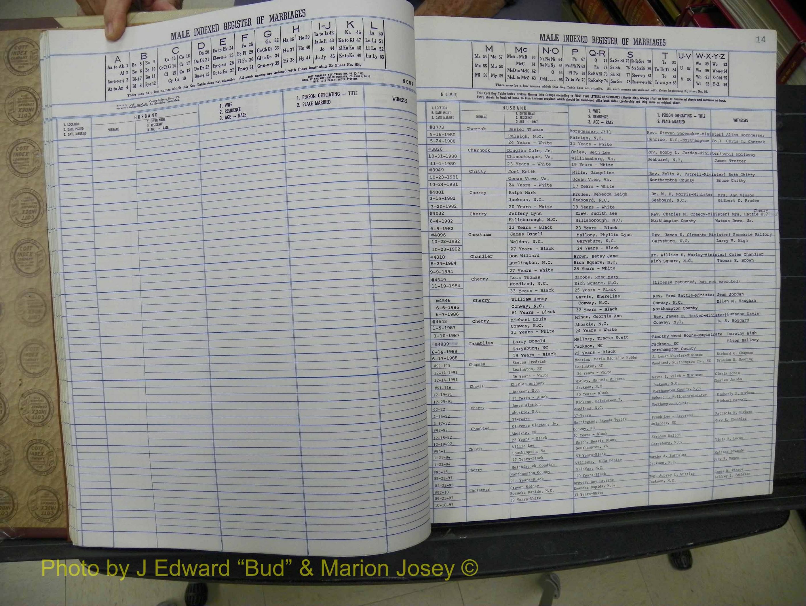 Northampton Marriages, A-Z, 1980-2009 (123).JPG