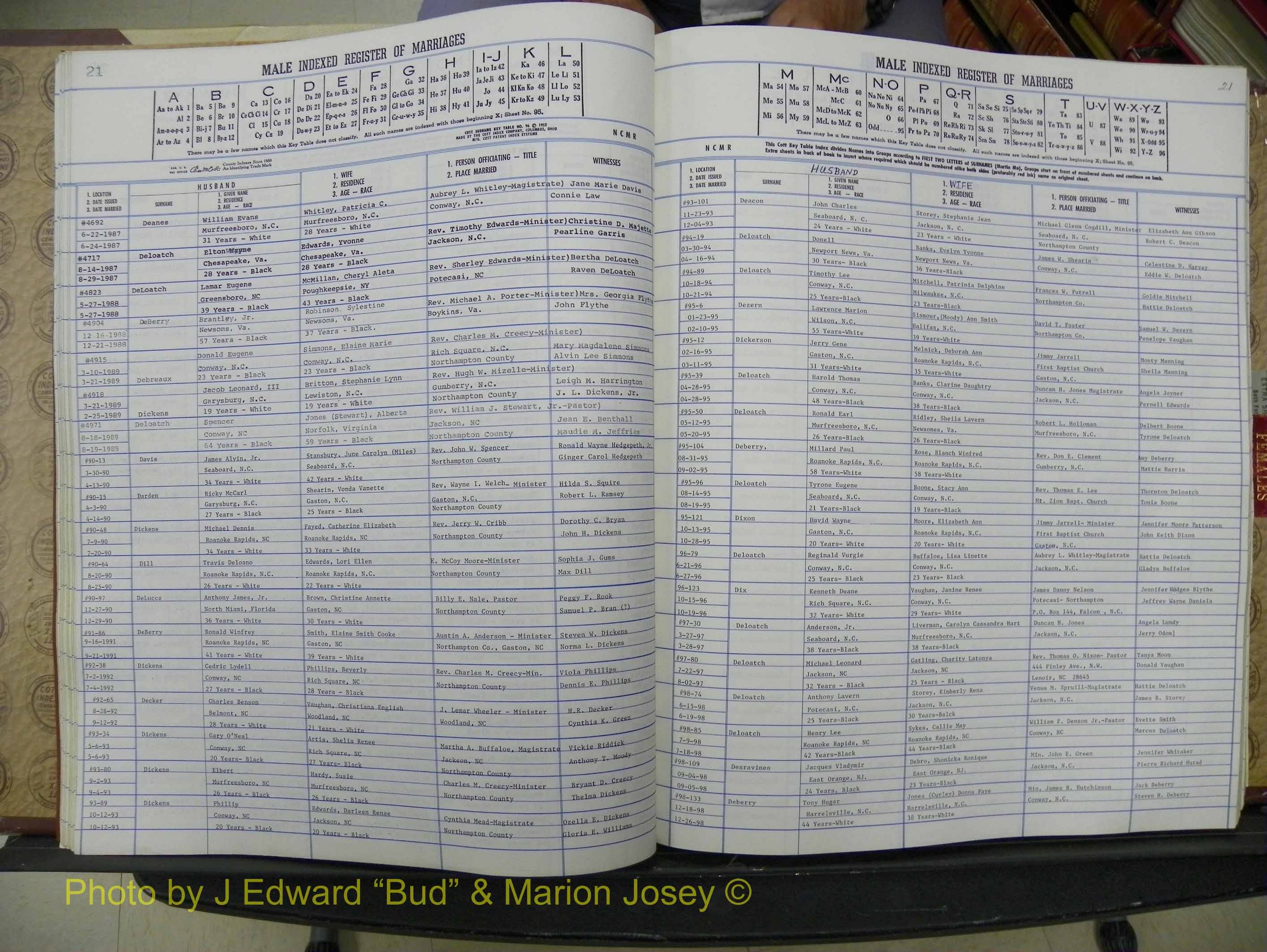 Northampton Marriages, A-Z, 1980-2009 (133).JPG