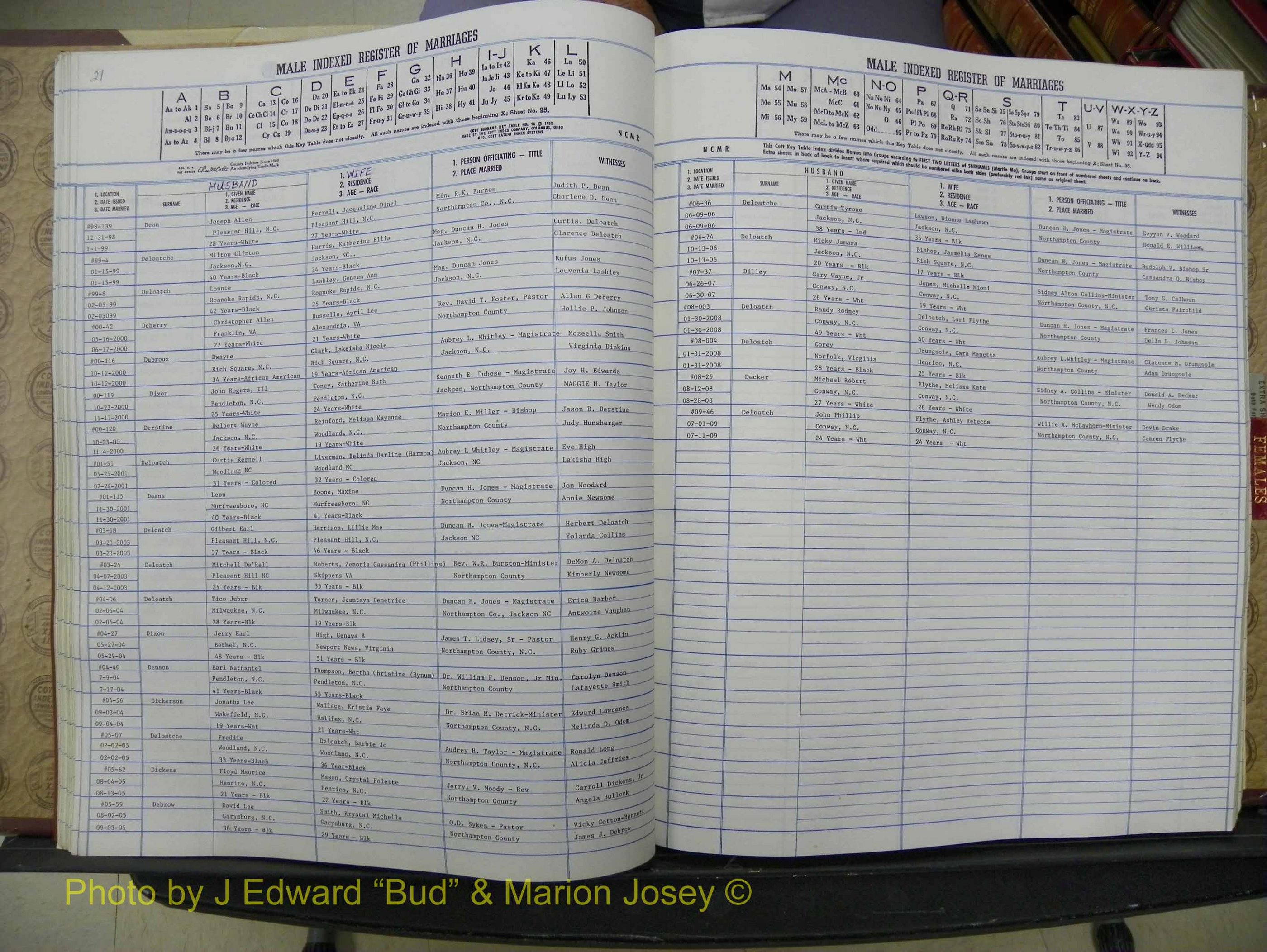 Northampton Marriages, A-Z, 1980-2009 (134).JPG