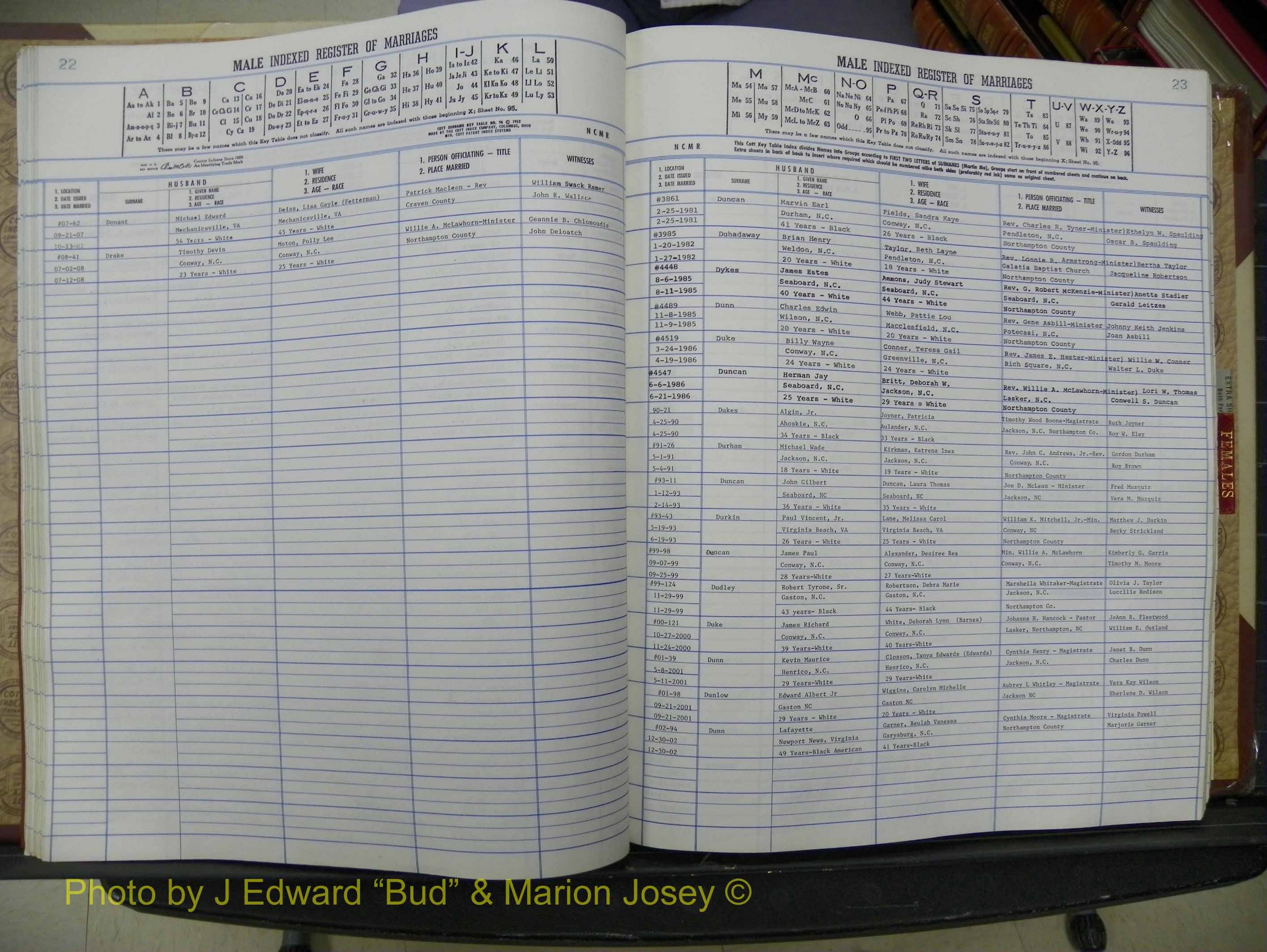 Northampton Marriages, A-Z, 1980-2009 (137).JPG