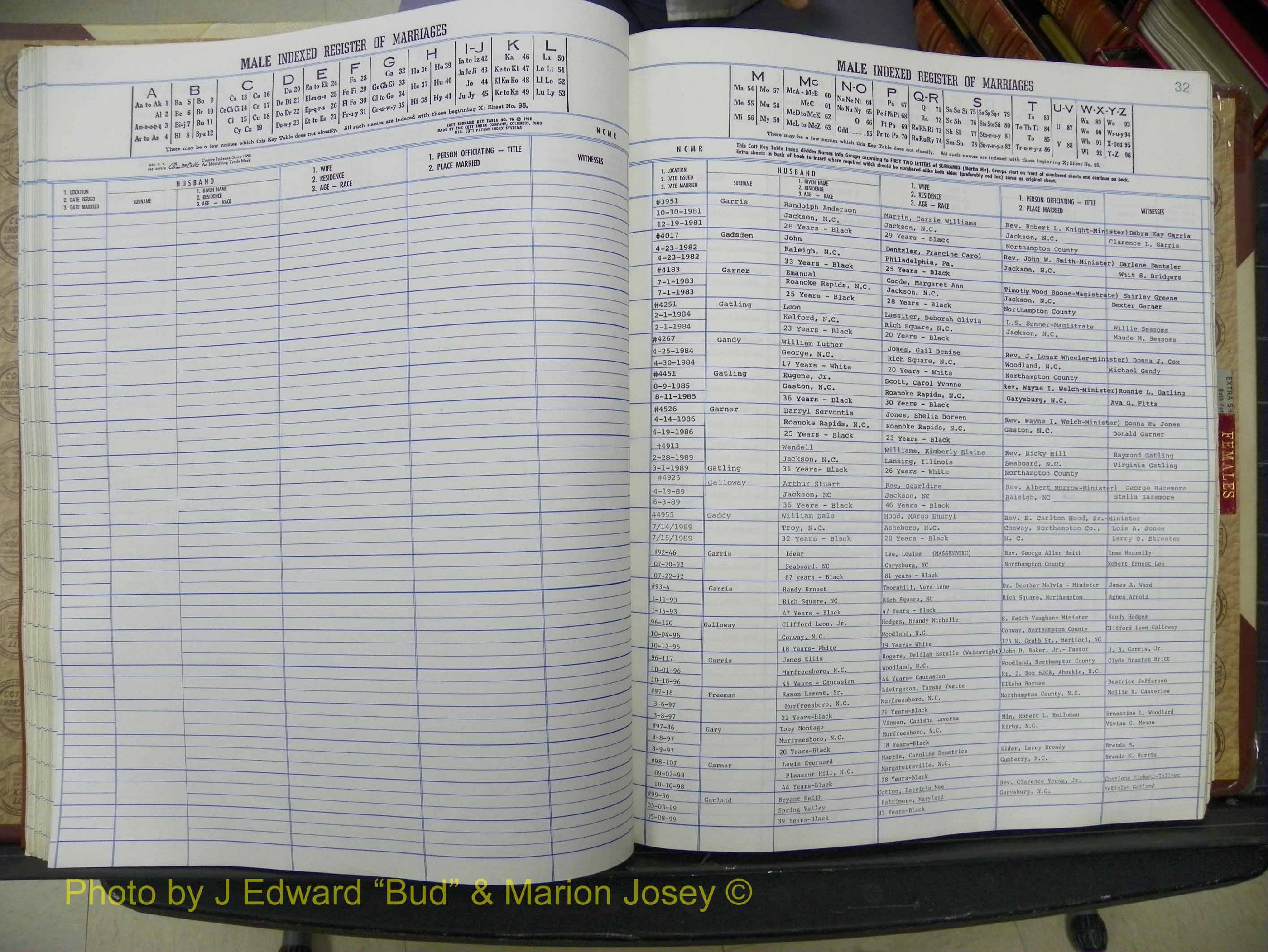 Northampton Marriages, A-Z, 1980-2009 (149).JPG