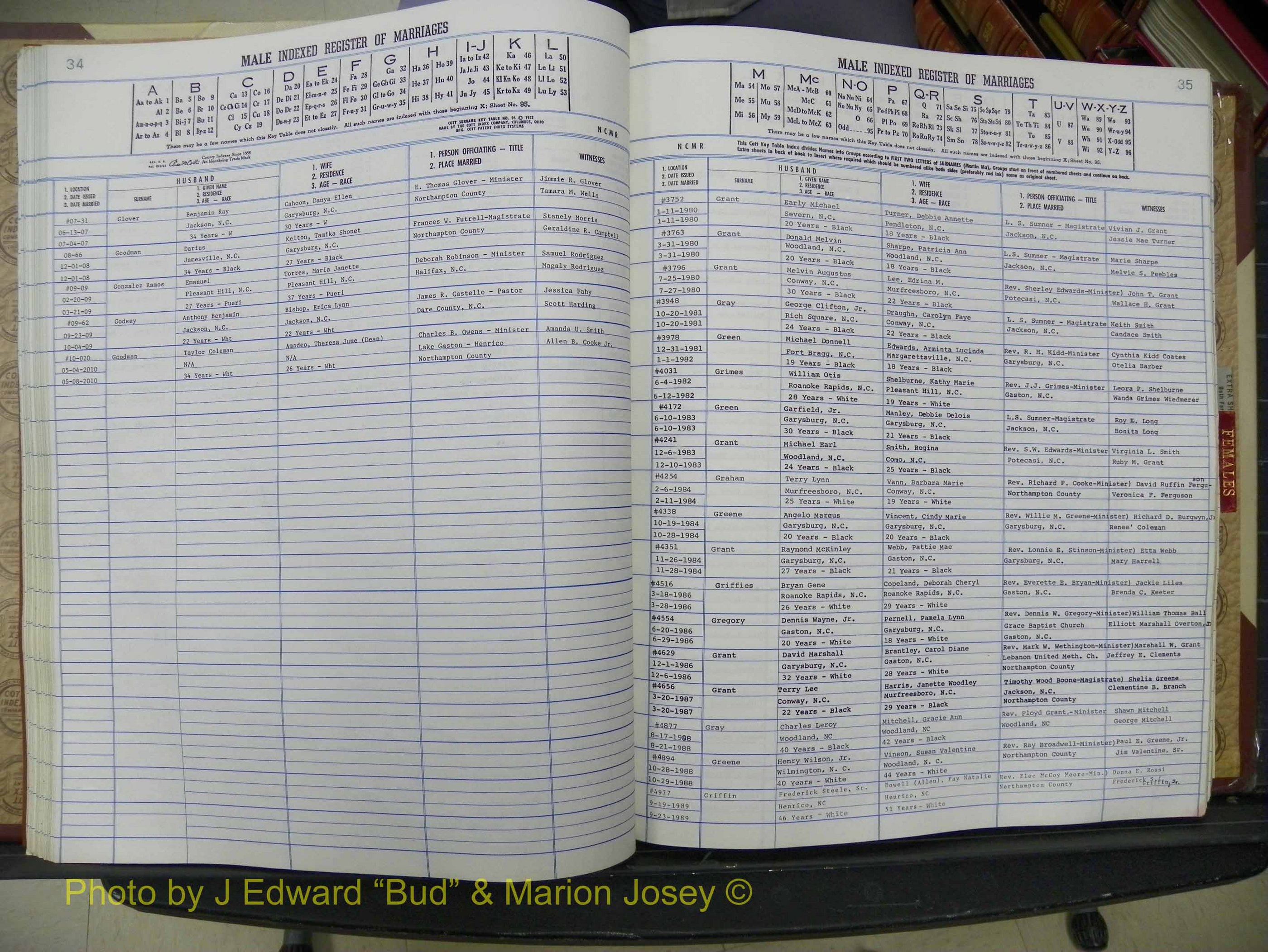 Northampton Marriages, A-Z, 1980-2009 (152).JPG