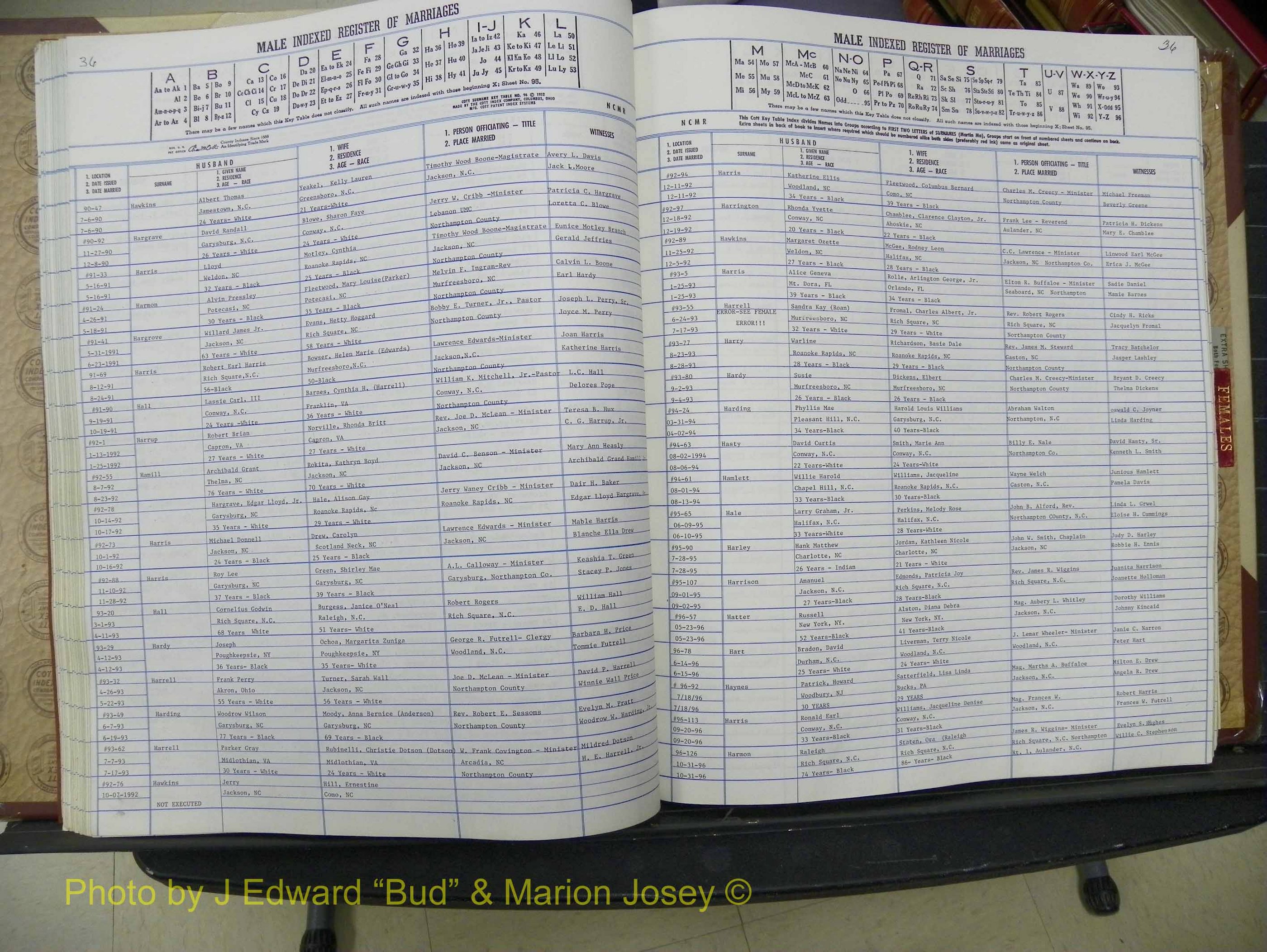 Northampton Marriages, A-Z, 1980-2009 (156).JPG