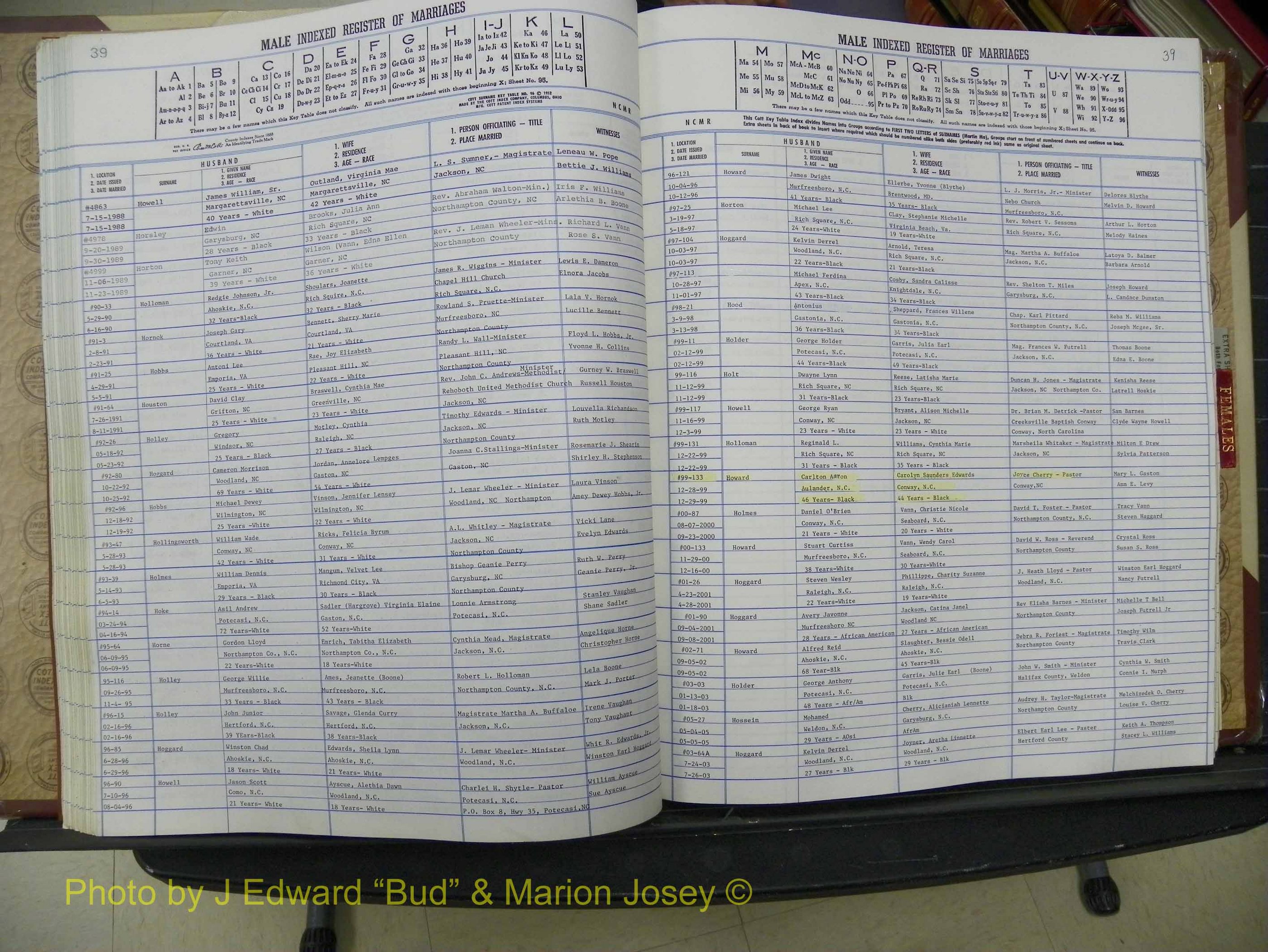 Northampton Marriages, A-Z, 1980-2009 (161).JPG