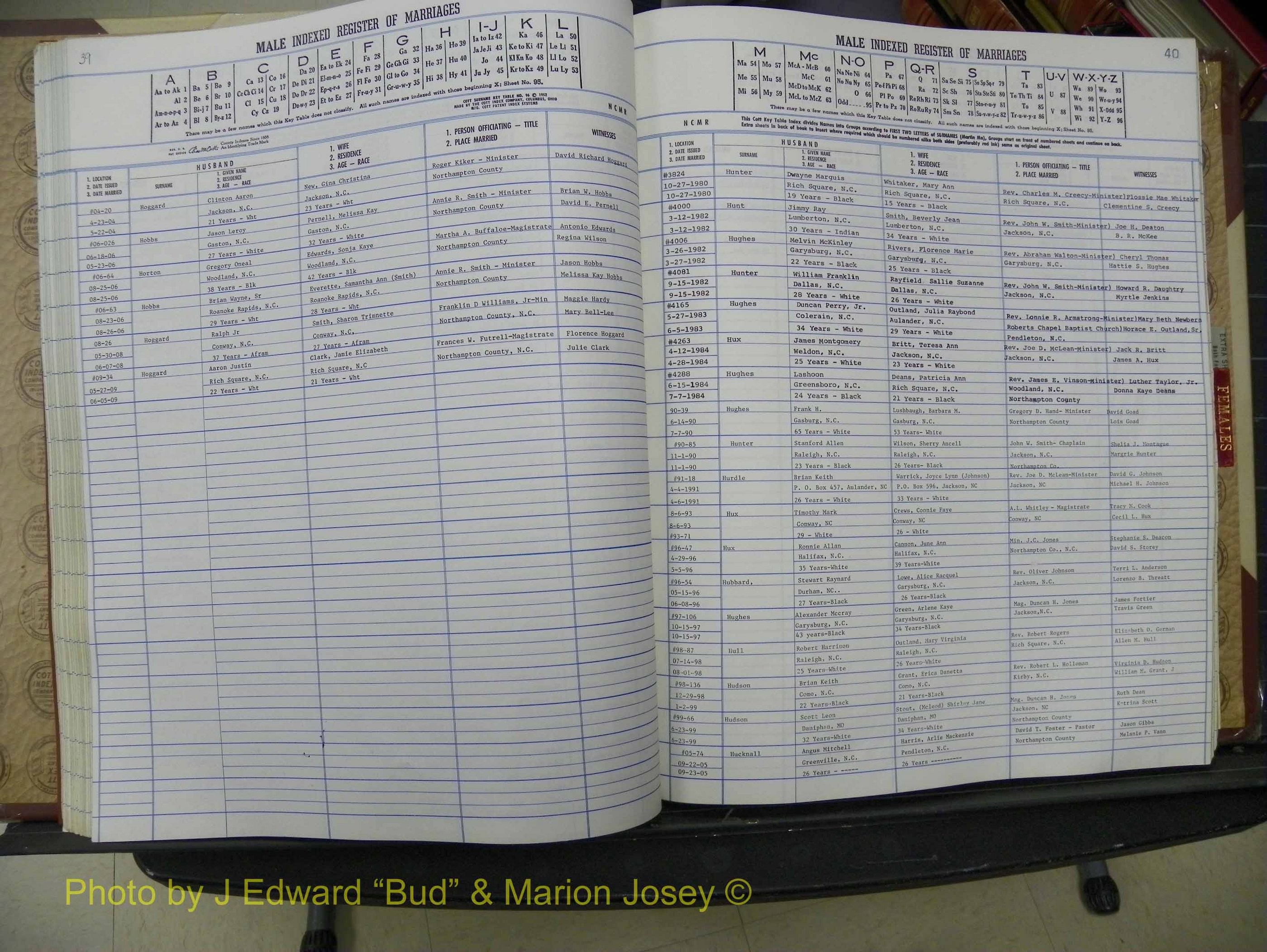Northampton Marriages, A-Z, 1980-2009 (162).JPG