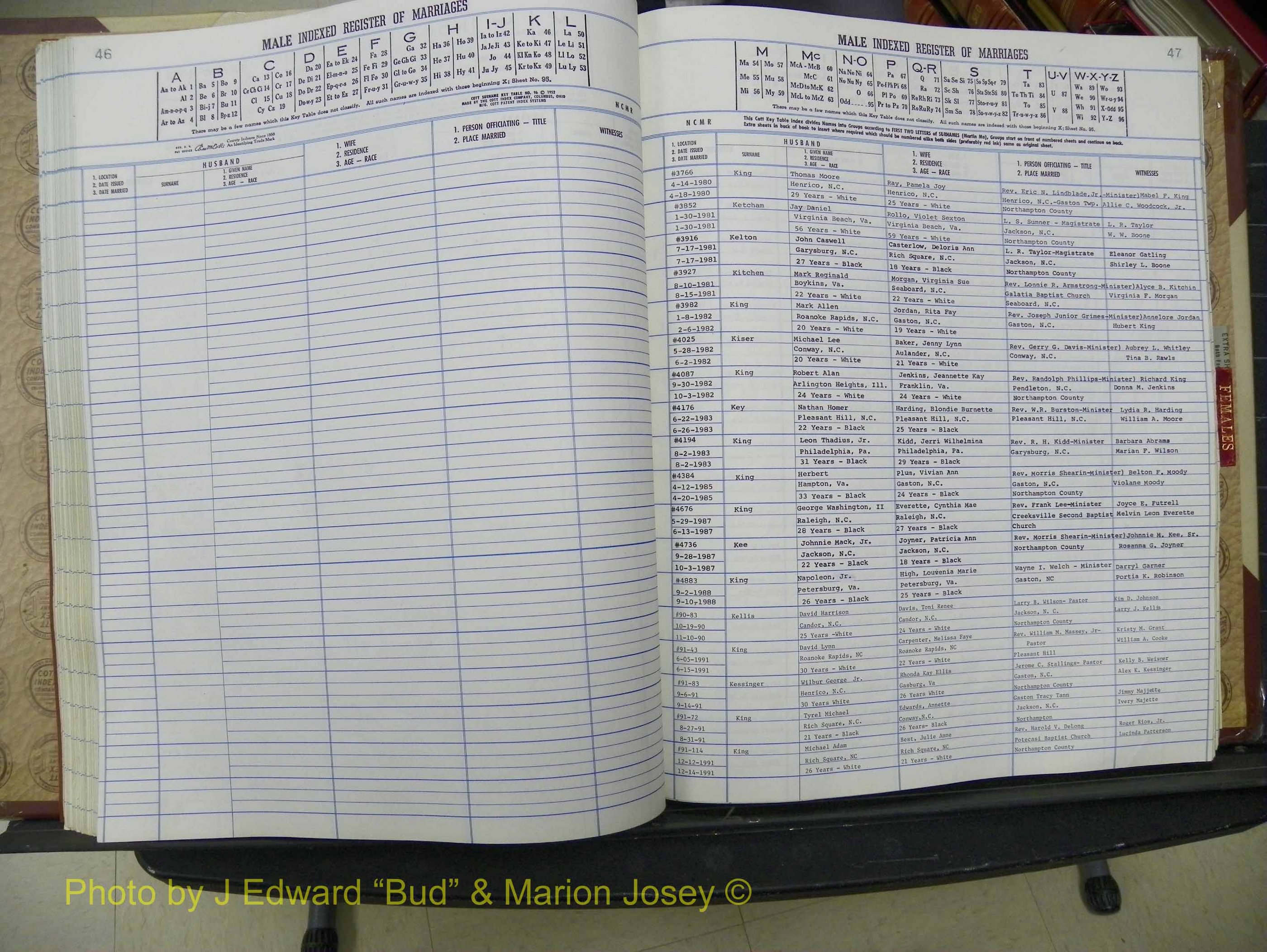 Northampton Marriages, A-Z, 1980-2009 (172).JPG