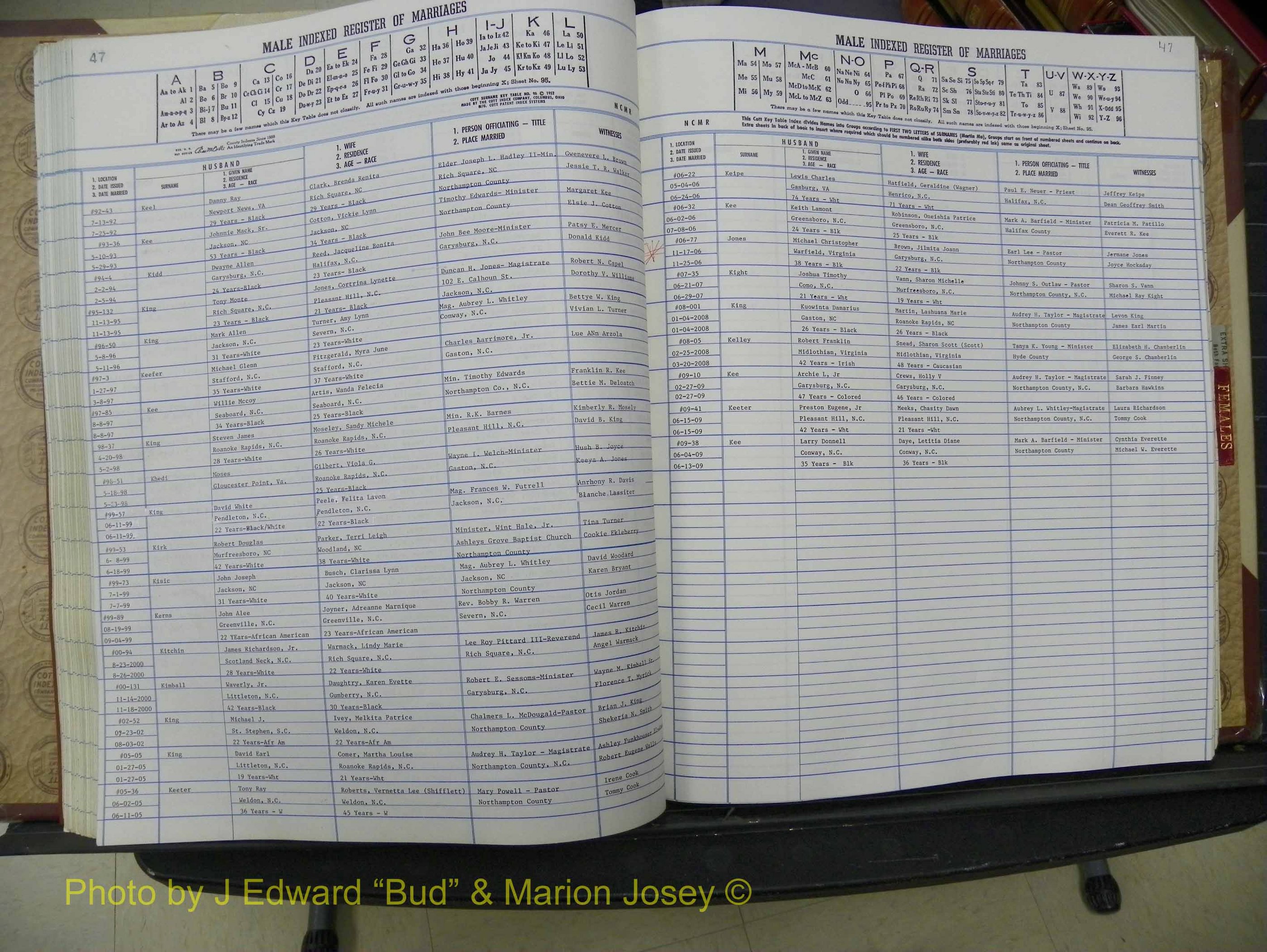 Northampton Marriages, A-Z, 1980-2009 (173).JPG