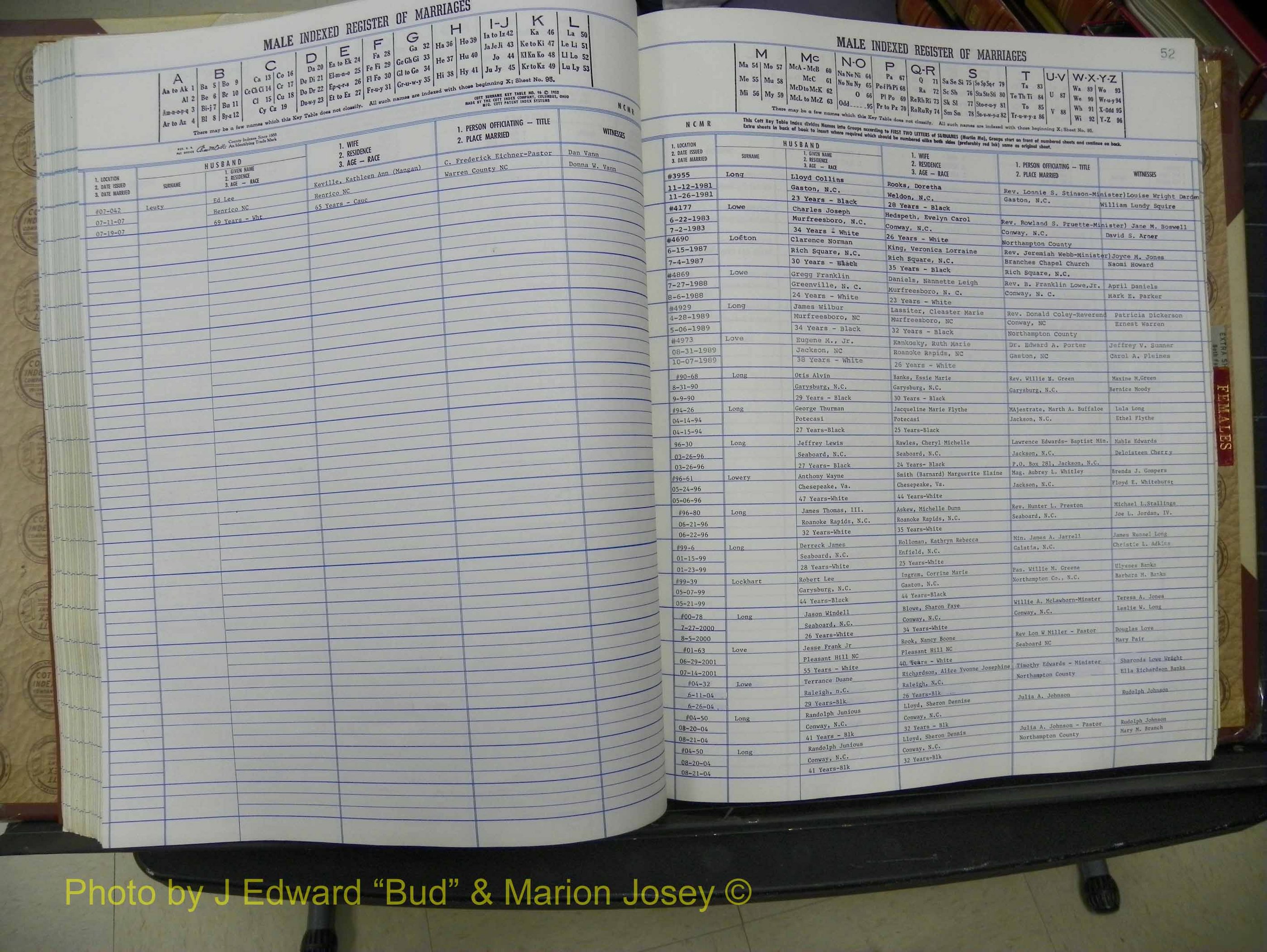 Northampton Marriages, A-Z, 1980-2009 (180).JPG