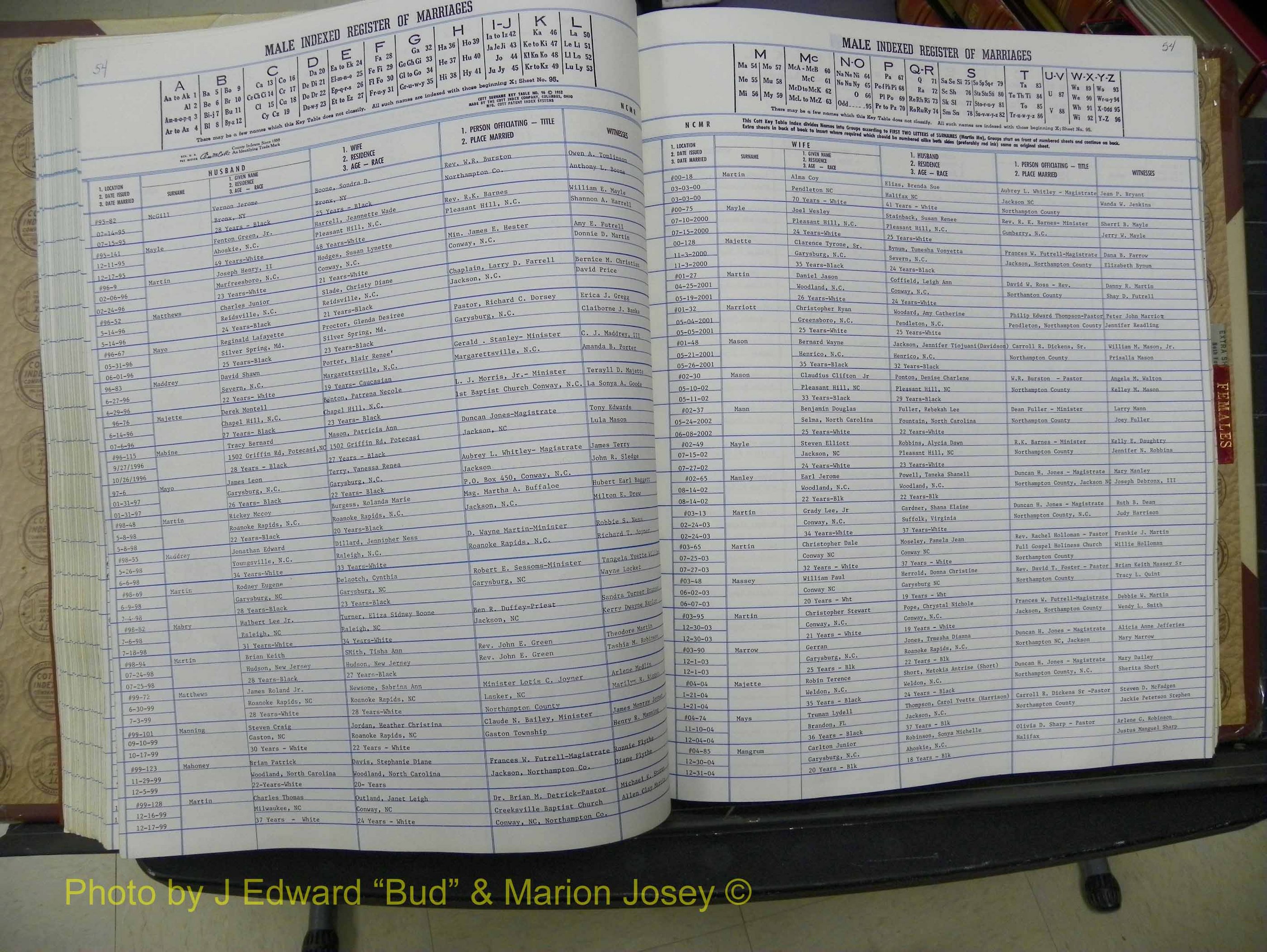 Northampton Marriages, A-Z, 1980-2009 (184).JPG