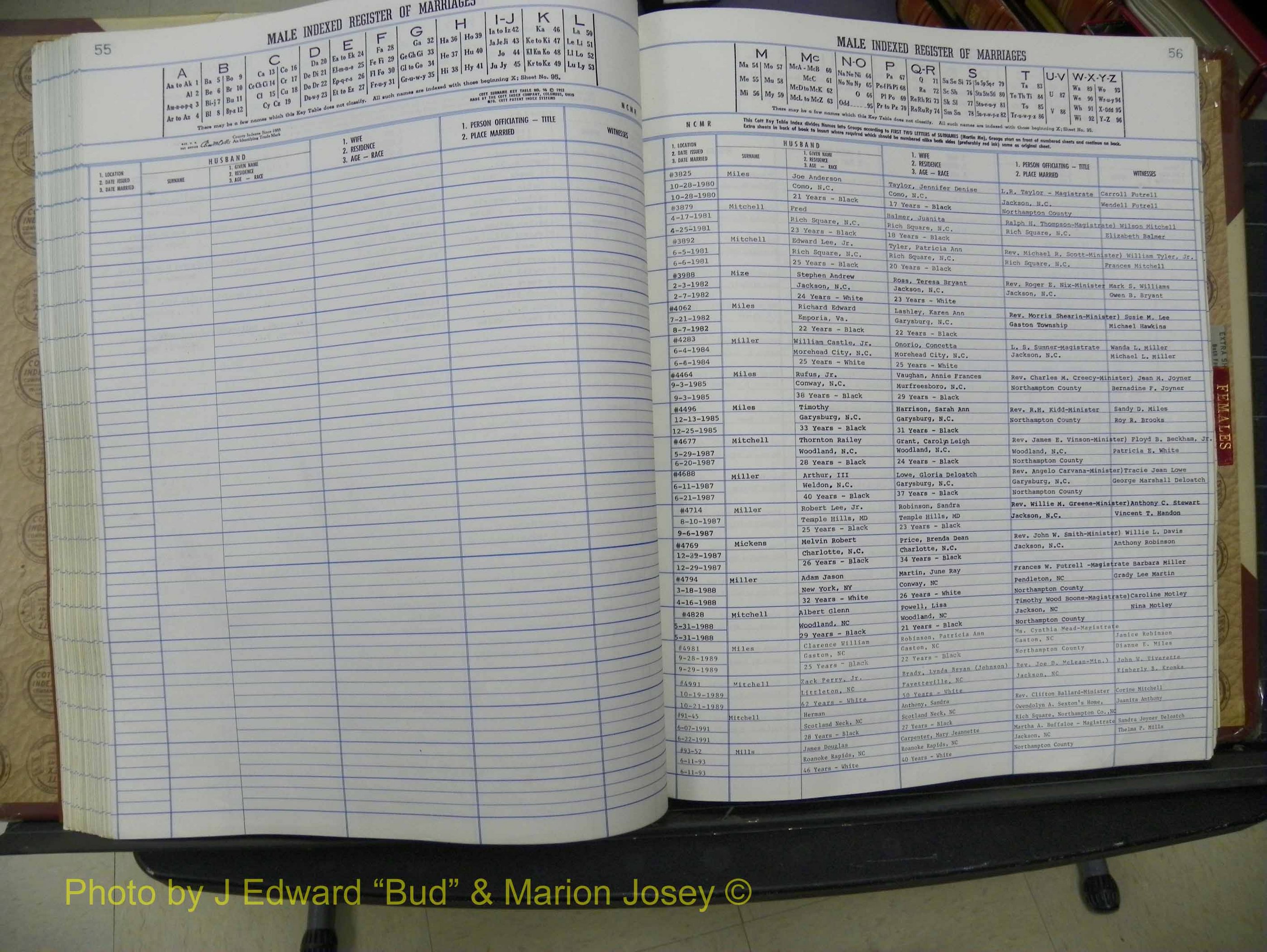 Northampton Marriages, A-Z, 1980-2009 (186).JPG