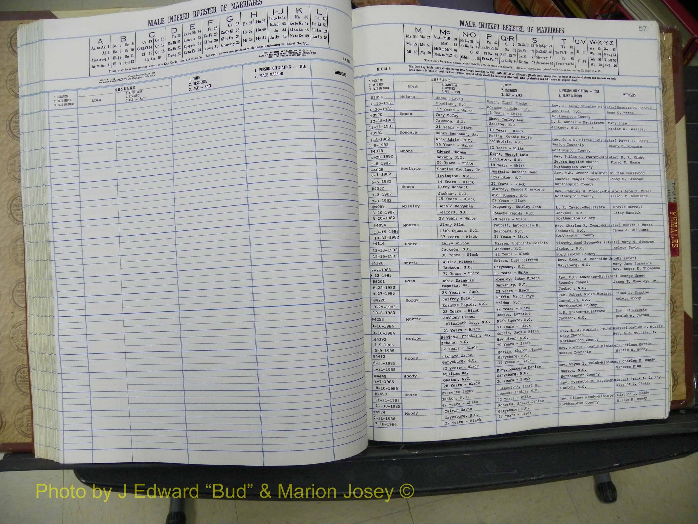 Northampton Marriages, A-Z, 1980-2009 (188).JPG