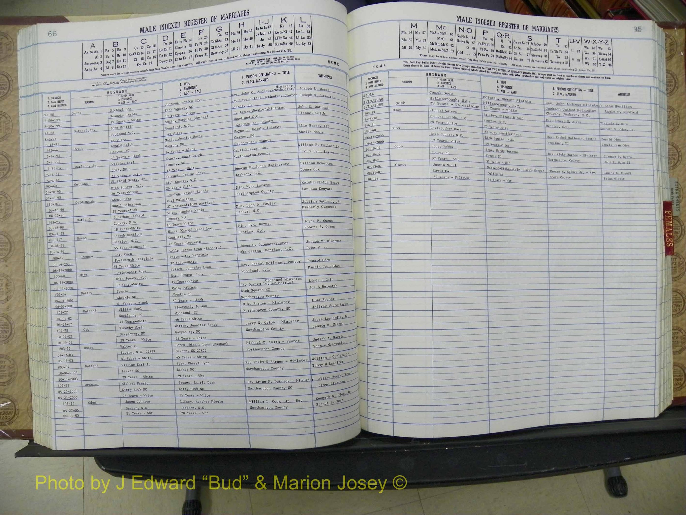 Northampton Marriages, A-Z, 1980-2009 (199).JPG