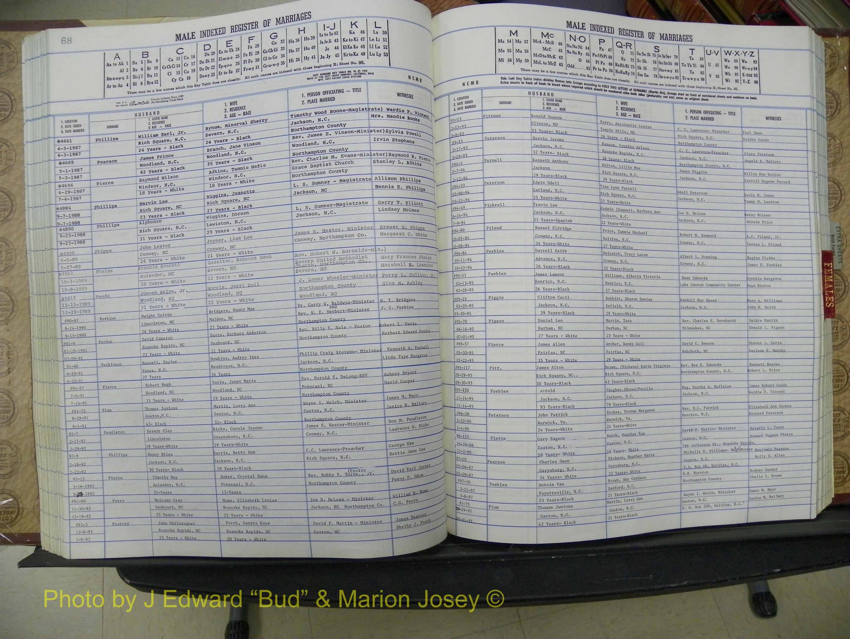 Northampton Marriages, A-Z, 1980-2009 (203).JPG