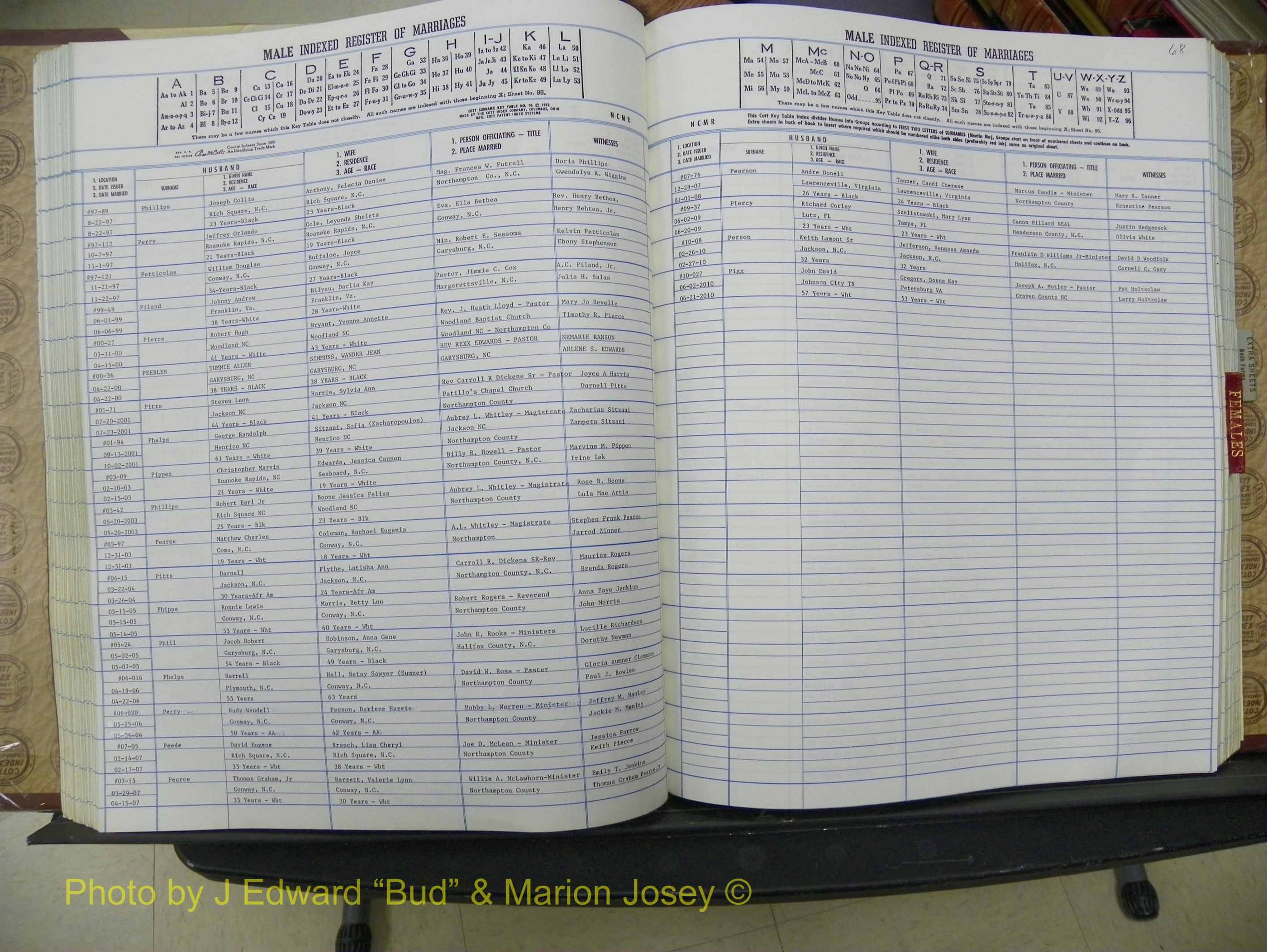 Northampton Marriages, A-Z, 1980-2009 (204).JPG
