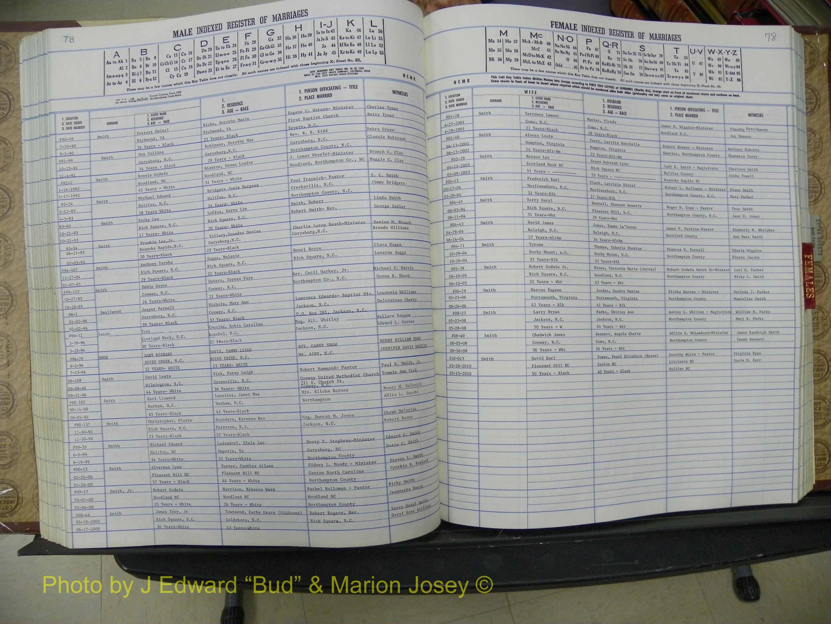 Northampton Marriages, A-Z, 1980-2009 (220).JPG