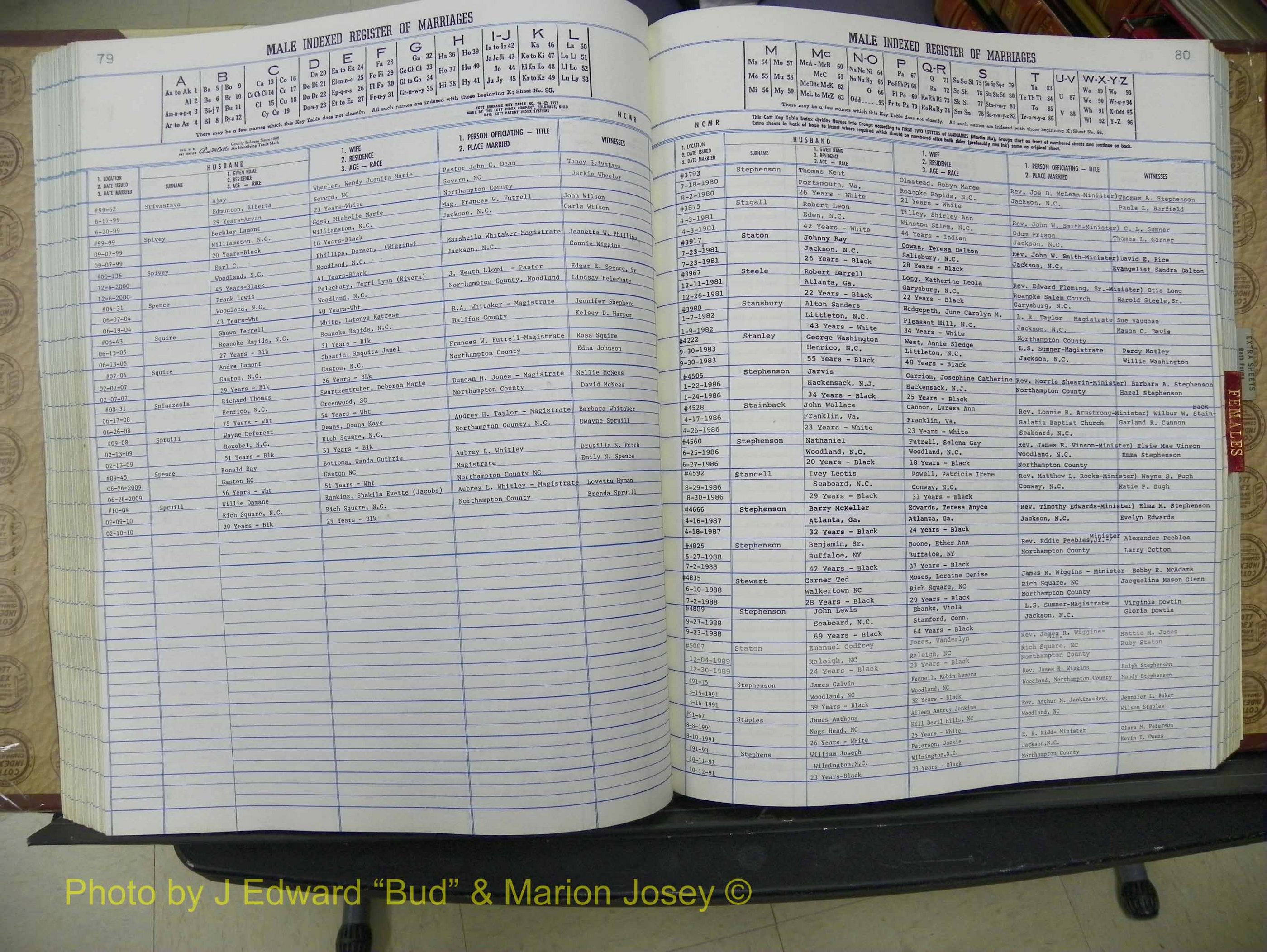 Northampton Marriages, A-Z, 1980-2009 (222).JPG