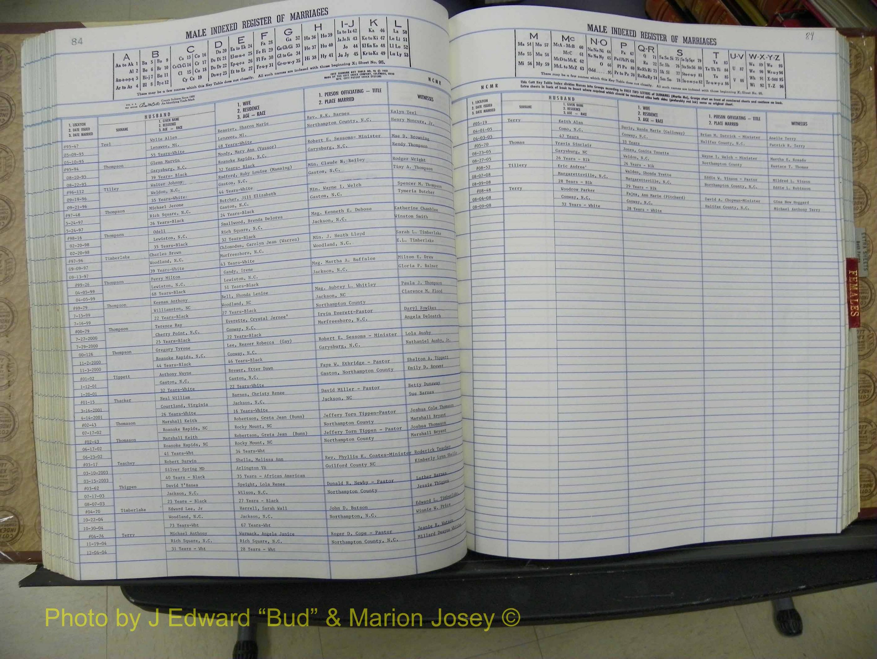 Northampton Marriages, A-Z, 1980-2009 (229).JPG