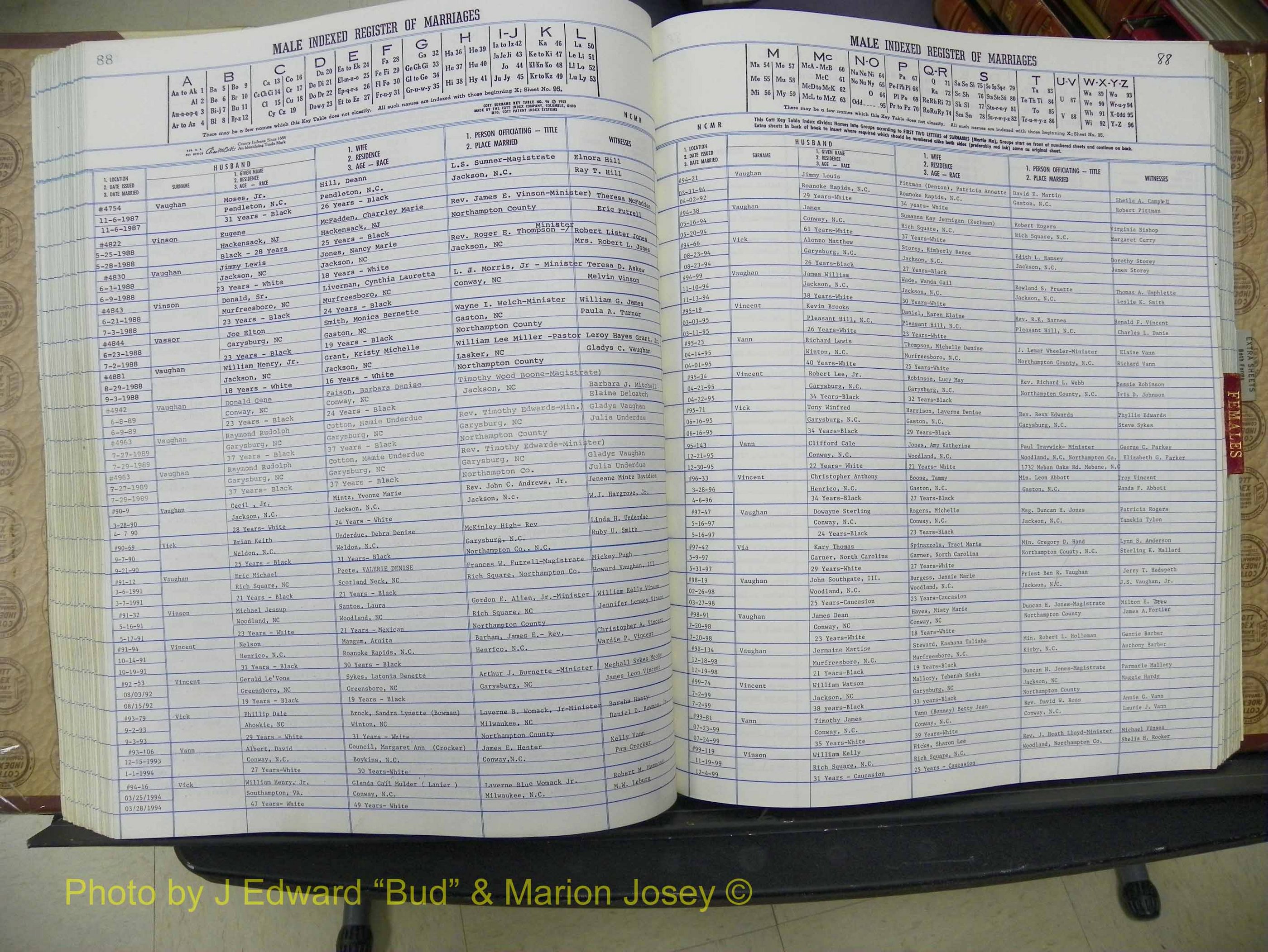 Northampton Marriages, A-Z, 1980-2009 (235).JPG