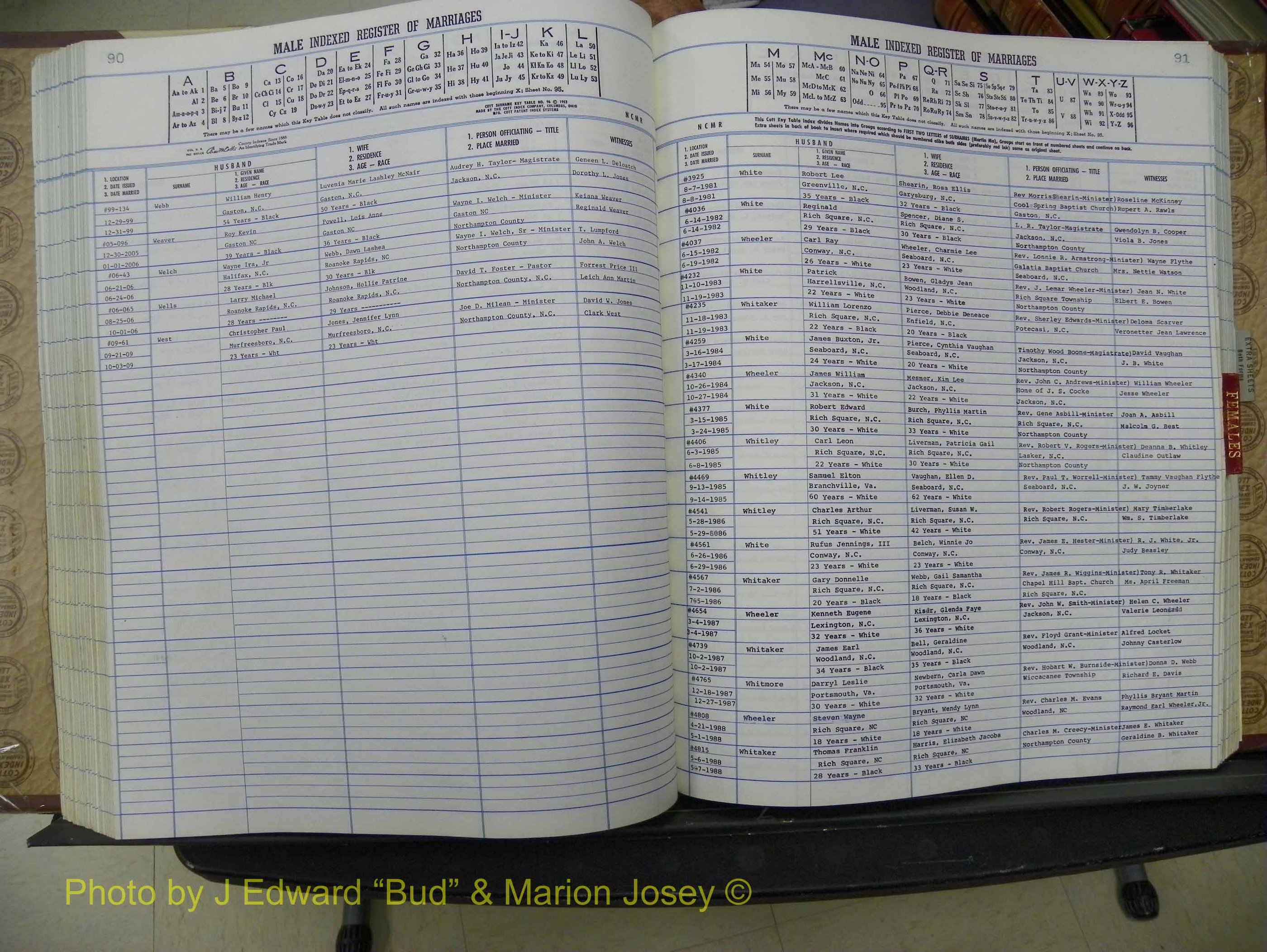 Northampton Marriages, A-Z, 1980-2009 (240).JPG