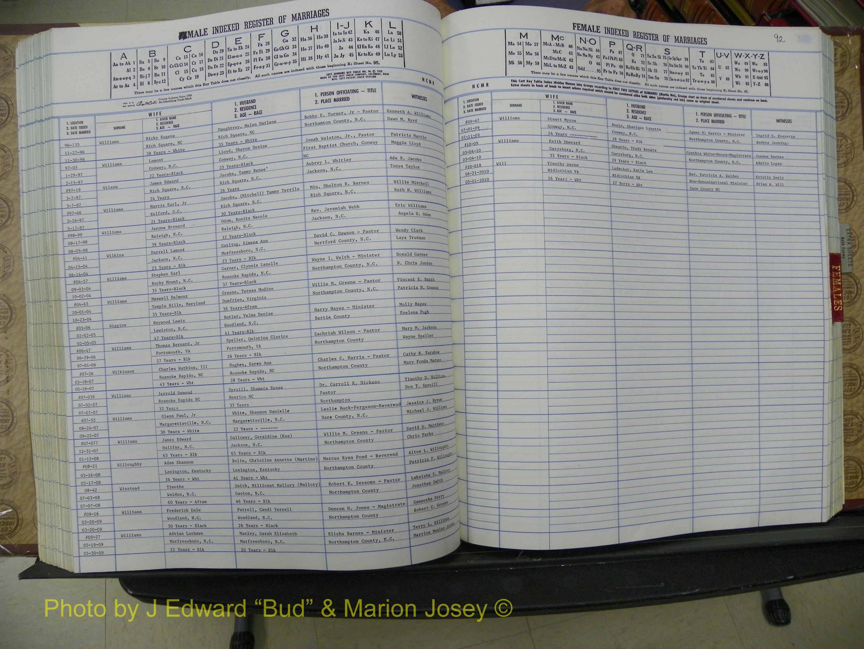 Northampton Marriages, A-Z, 1980-2009 (244).JPG