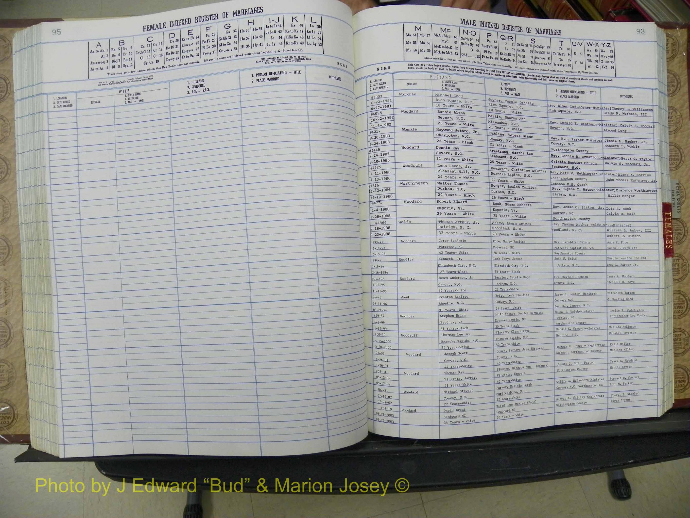 Northampton Marriages, A-Z, 1980-2009 (245).JPG