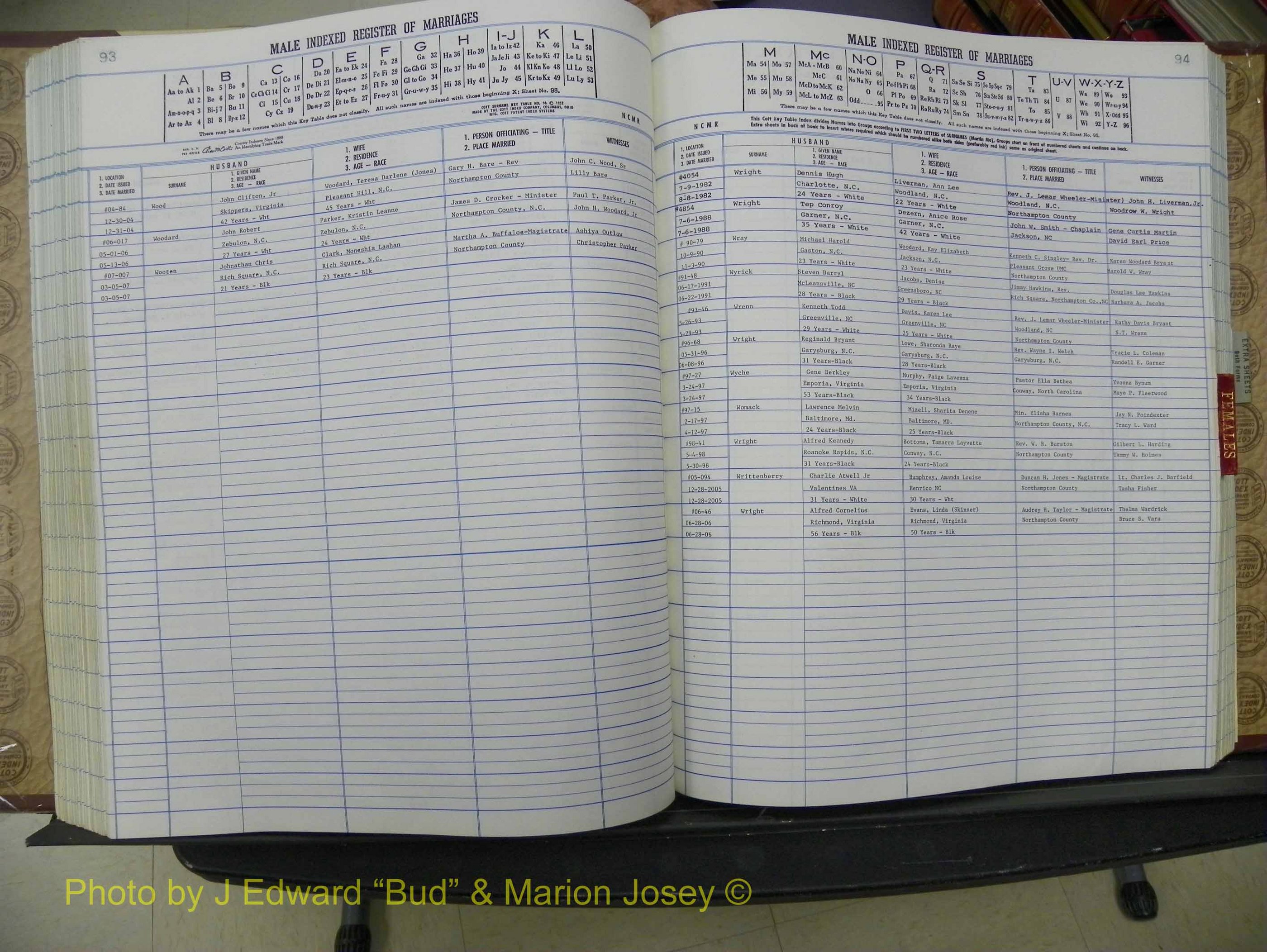 Northampton Marriages, A-Z, 1980-2009 (246).JPG